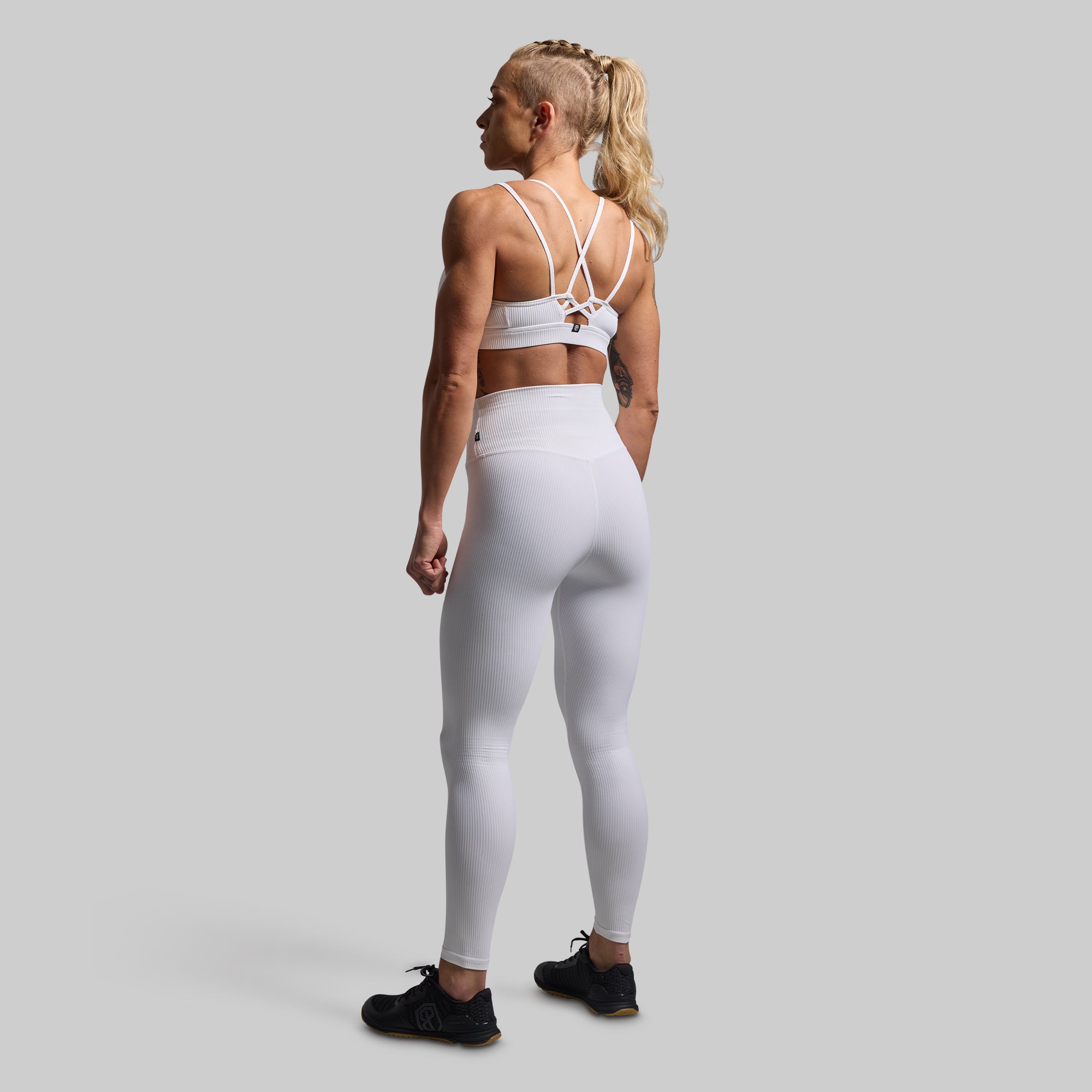 Lotus Sports Bra for Women - High Support Workout Bra - Breathable & Comfortable Yoga Bra (White) - Perfect for Gym, Running & Yoga
