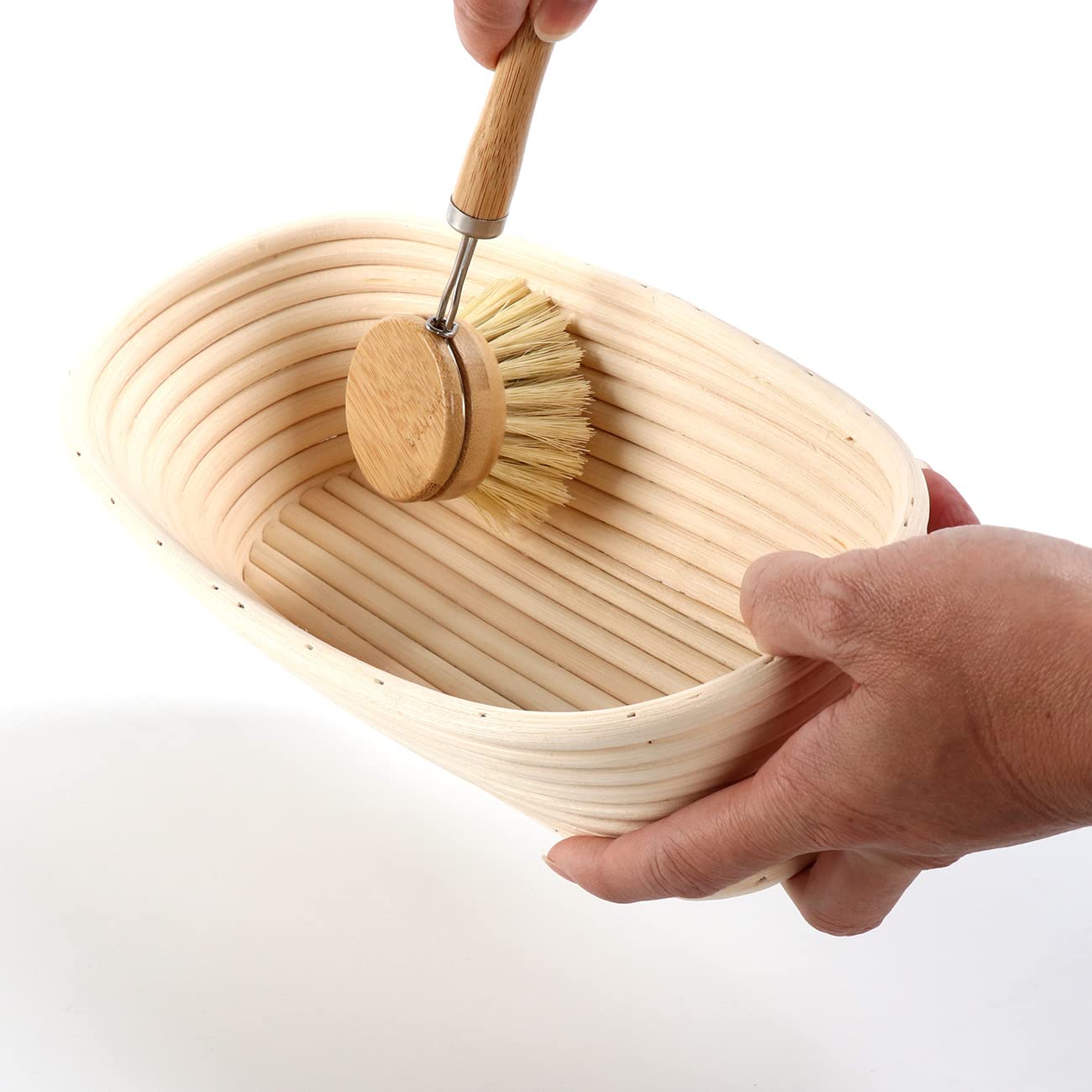 Organic Rattan Bread Proofing Basket Set - 9 Inch Round Sourdough Banneton with Linen Liner, Dough Scraper & Whisk | Perfect for Artisan Bread Baking, Homemade Sourdough & Fermentation | Ideal for Bakers, Bread Making Enthusiasts & Kitchen Gifts