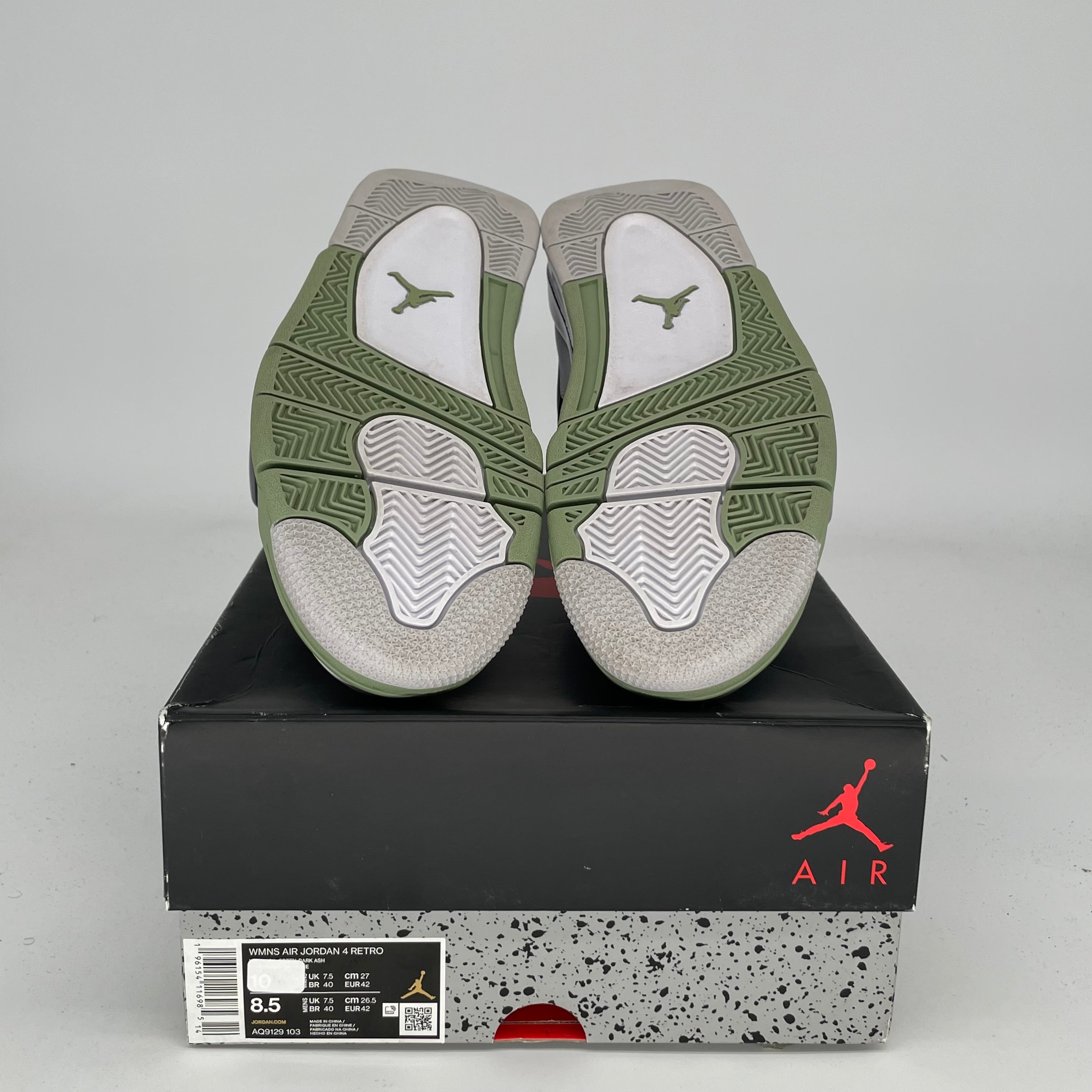 AIR JORDAN 4 SEAFOAM Women's Sneakers Size 8.5/10W - AQ9129-103 | Retro Basketball Shoes for Women, Casual Streetwear & Gym Workout Fashion