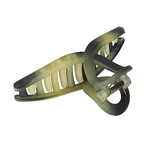 Matte Jaw Hair Clamp - Non-Slip Hair Grip for All Hair Types | Perfect for Face Washing, Makeup & Skincare | Simple & Stylish Hair Accessory (Green)