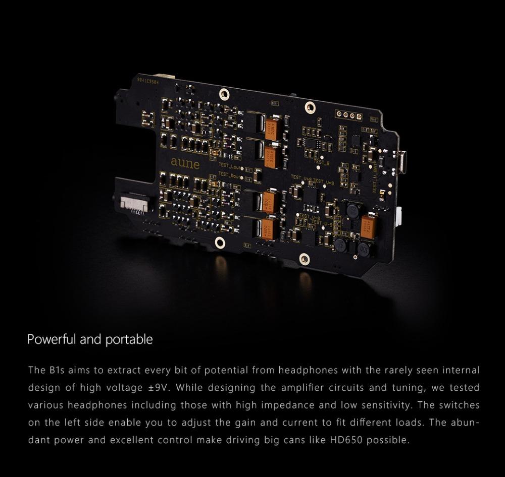 AUNE B1S HiFi Portable Headphone Amplifier - Class A Fully Discrete DSD Audio Amp for Audiophiles | Perfect for Travel, Home & Studio Use