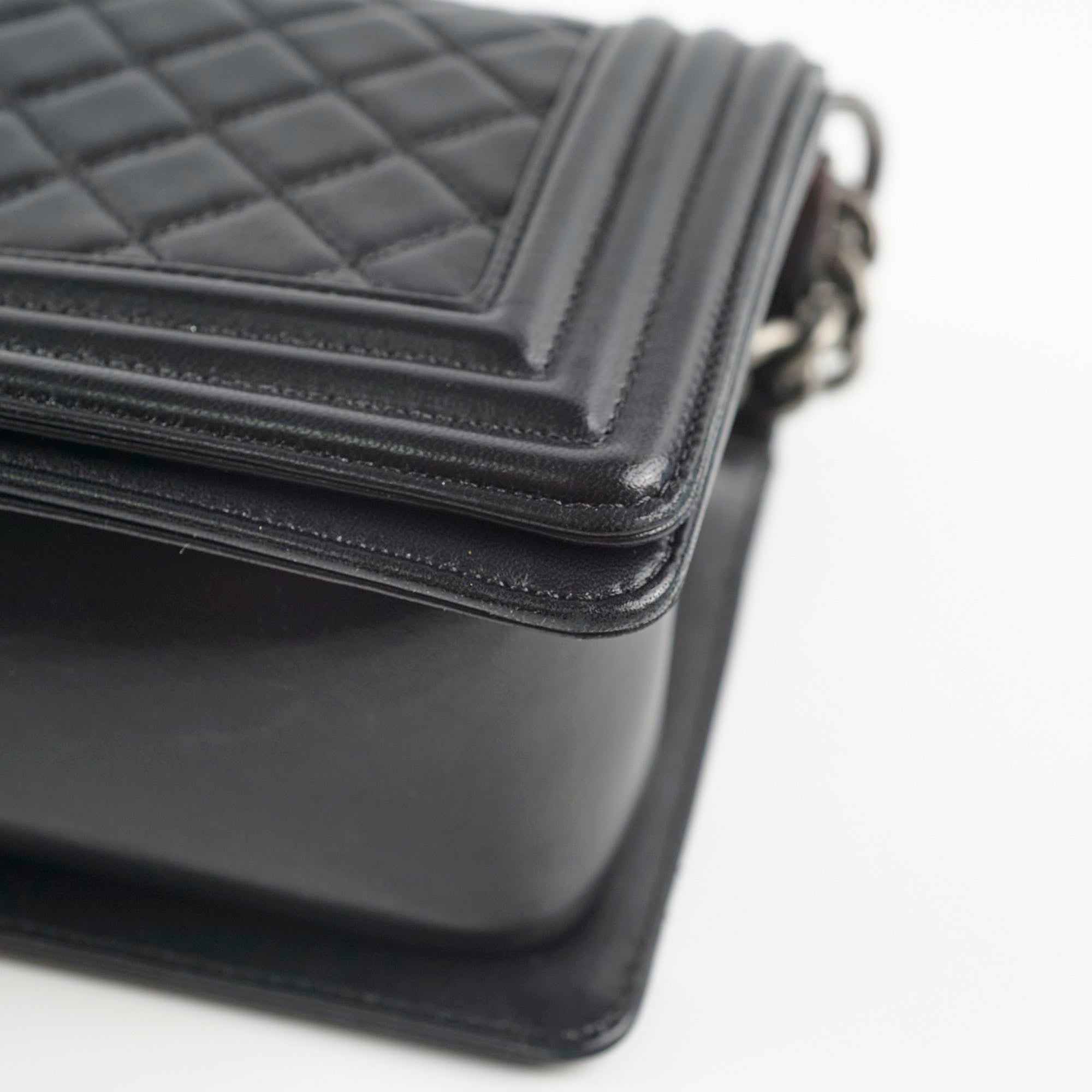 Chanel Old Medium Boy Bag in Black - Luxury Quilted Leather Crossbody Bag for Women | Perfect for Evening Events, Parties & Date Nights