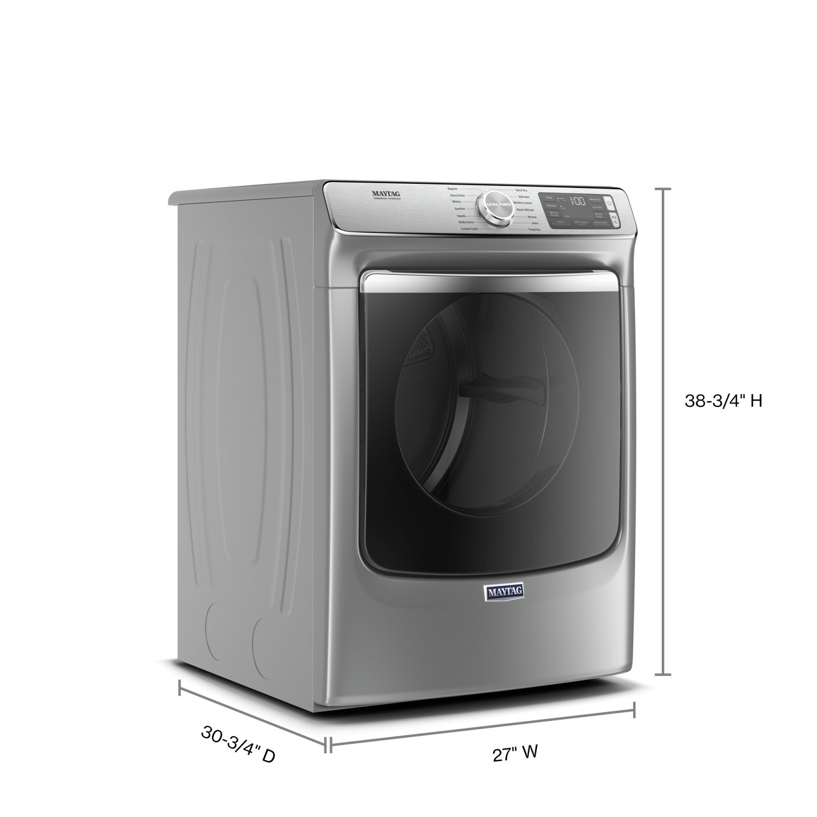 Maytag MGD8630HC 7.3 Cu. Ft. Metallic Slate Gas Dryer - Large Capacity, Energy Efficient for Family Laundry & Bulk Bedding