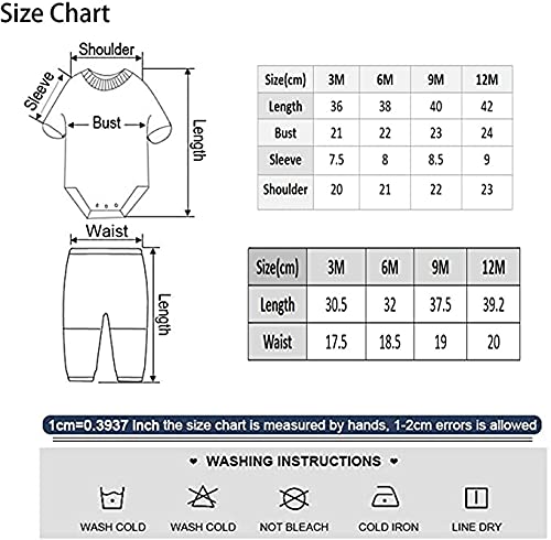 MAMIMAKA Baby Bodysuit Short Sleeve One-Piece Outfit with Pants - Soft Cotton Newborn Clothes for Boys & Girls 0-12 Months - Perfect for Playtime, Daycare & Family Outings
