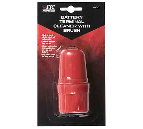 Battery Terminal Cleaner with Brush 46141 - Corrosion Removal Tool for Car, Truck & Marine Batteries - Perfect for Automotive Maintenance & DIY Cleaning