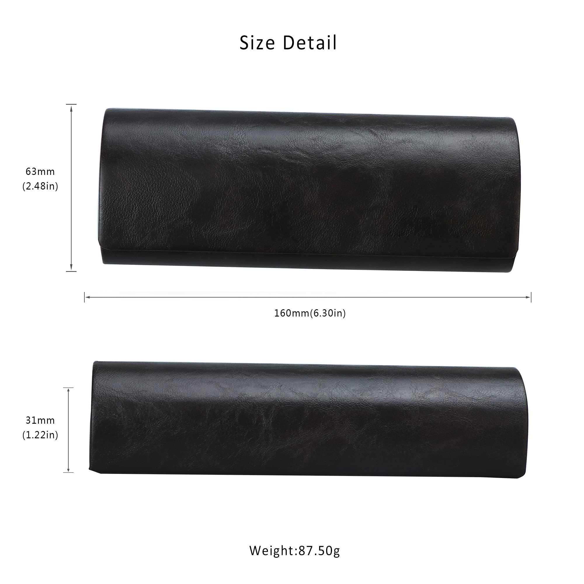 Premium Hard Shell Eyeglass Case - Fashionable PU Leather Sunglasses Holder for Women & Men | Lightweight, Durable & Portable | Perfect for Travel, Work & Daily Use