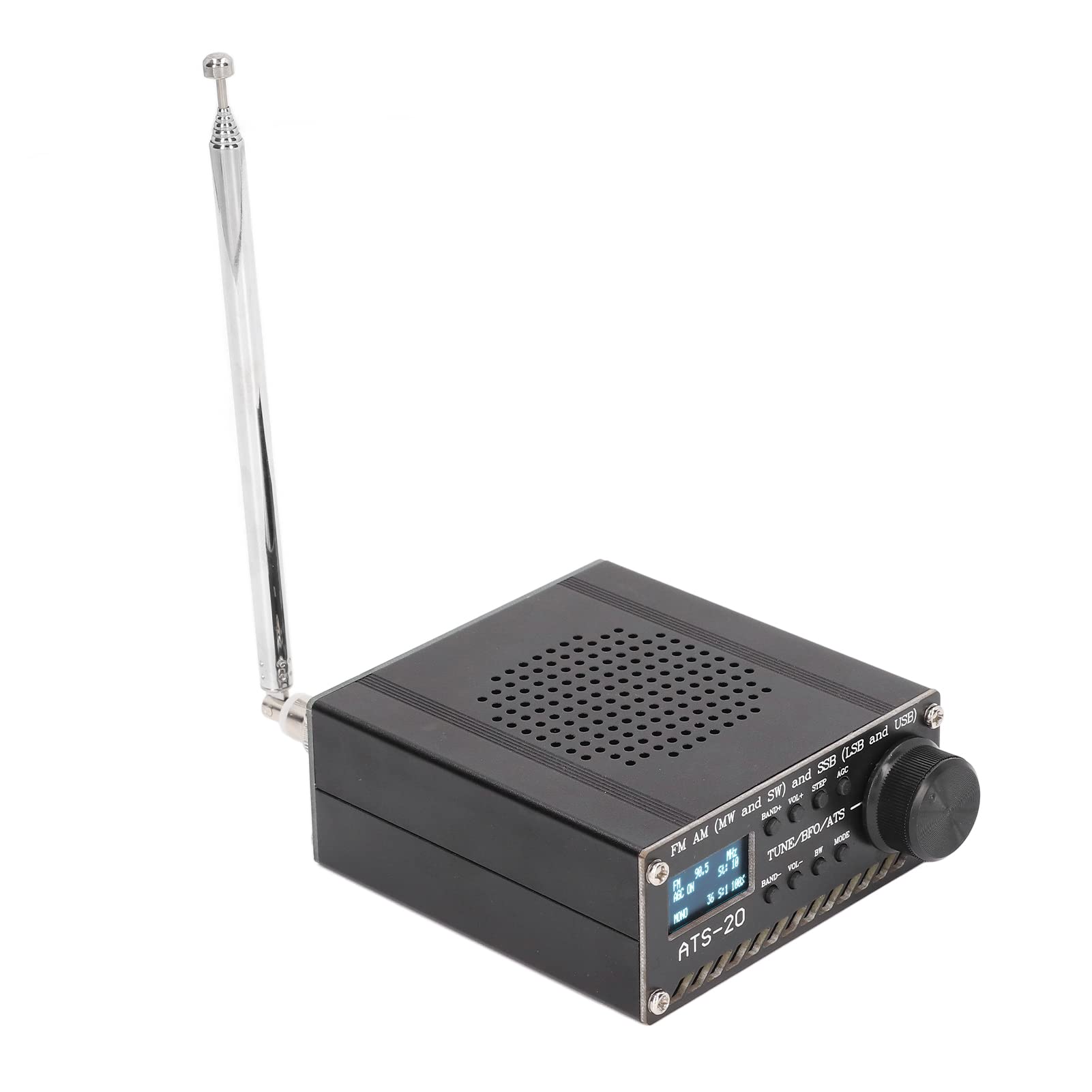 Full Band Radio Receiver - FM/MW/SW/SSB/LSB/USB Scanner with ATS & Antenna, Portable SI4732 for Outdoor Adventures, Emergency Preparedness, and Hobbyist Use