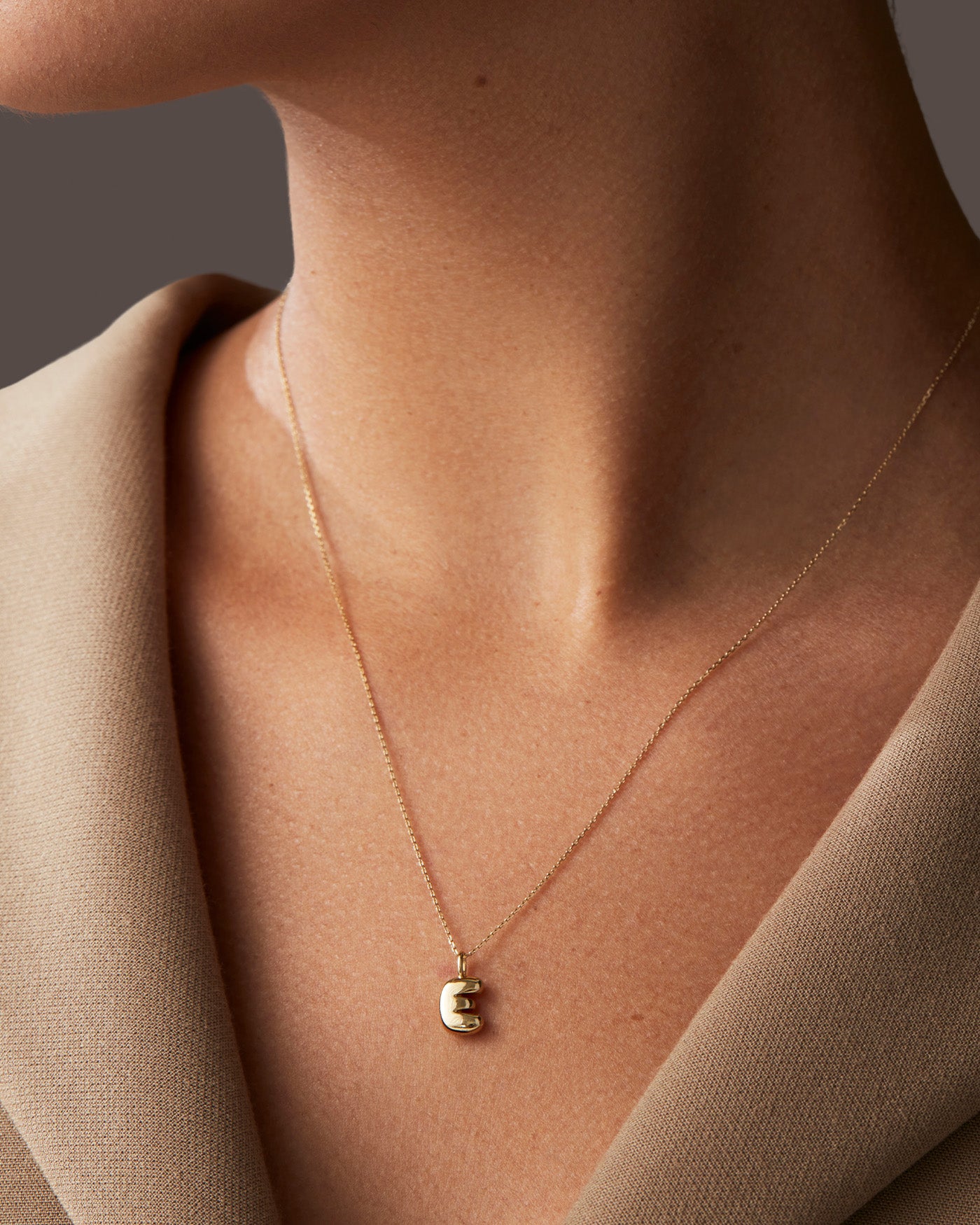 14K Gold Bubble Letter Necklace - Personalized Initial Pendant for Women - Trendy Layered Jewelry Gift for Her - Perfect for Everyday Wear & Special Occasions