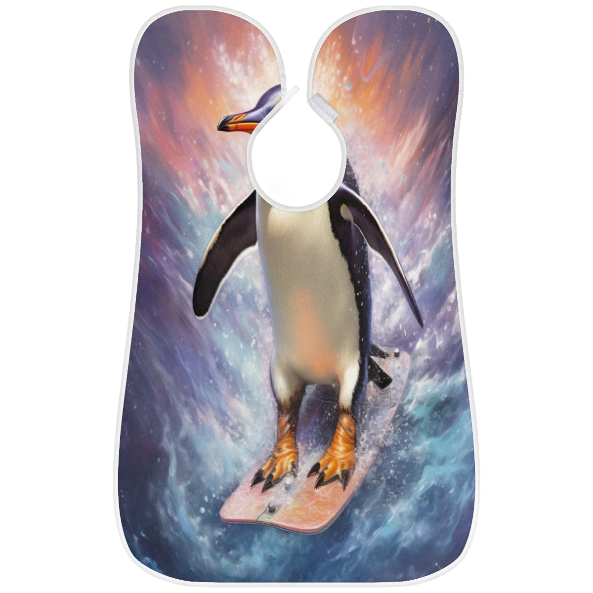 Men's Summer Penguin Ocean Beard Shaving Bib - Waterproof Hair Dye Apron for Barbers & Stylists - Sink Hair Catcher for Beard Trimming & Lineup - Perfect Gift for Grooming & Makeup Artists (Great for Home Salon & Professional Use)