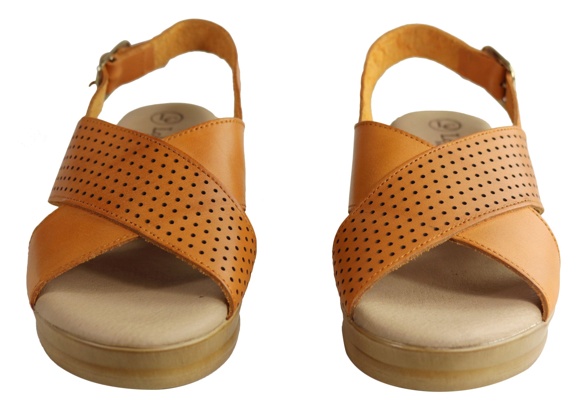 Lola Canales Eden Women's Comfort Leather Wedge Sandals - Handmade in Spain - Perfect for Summer, Beach & Casual Outings