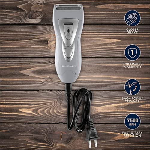 Premium Dual Foil Electric Shaver for Men - Cordless Rechargeable Wet/Dry Beard Trimmer with LED Display - Perfect for Travel, Gym & Daily Grooming