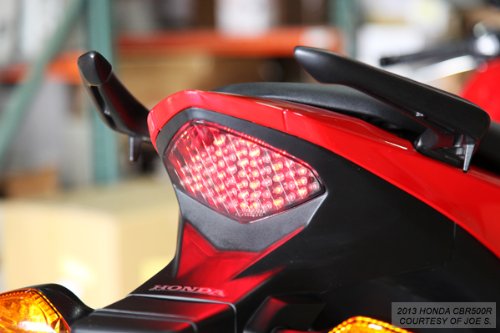 Sequential LED Tail Lights Clear Lens for Honda CBR500R CB500X CB500F 2013-2015 - High Visibility Brake Lights for Night Riding & Enhanced Safety