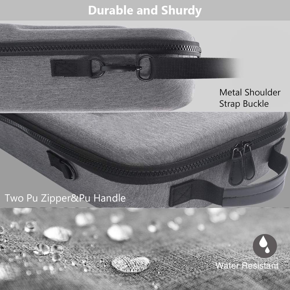 Oculus Quest 2 Hard Carrying Case - Protective Travel Storage Box for Oculus Quest VR Headset & Accessories (Gray) - Perfect for Travel, Gaming Parties & Safe Storage