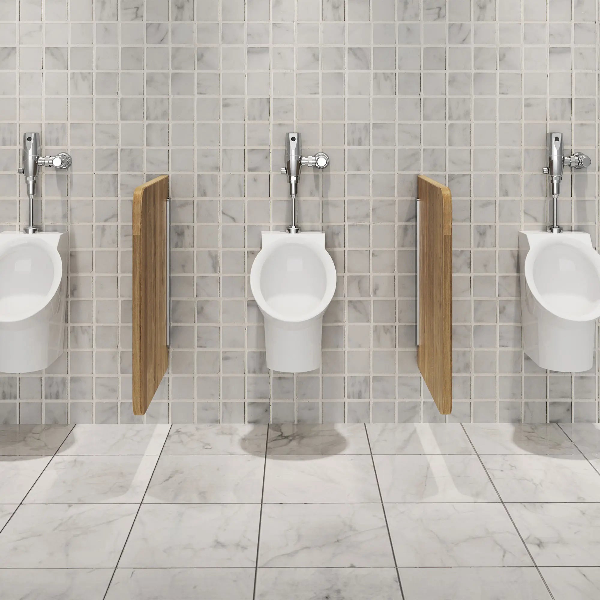 Decorum® EverClean® Touchless Urinal System with Selectronic® Piston Flush Valve - 0.125 GPF/0.5 LPF Water Saving - Ideal for Commercial Restrooms, Offices, and Public Facilities