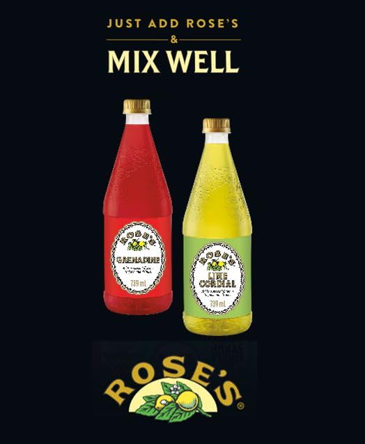Mott’s Rose's Grenadine Syrup - 739 mL (25 oz) - Premium Cocktail Mixer for Mocktails, Shirley Temples & Cocktails - Perfect for Home Bars & Party Drinks