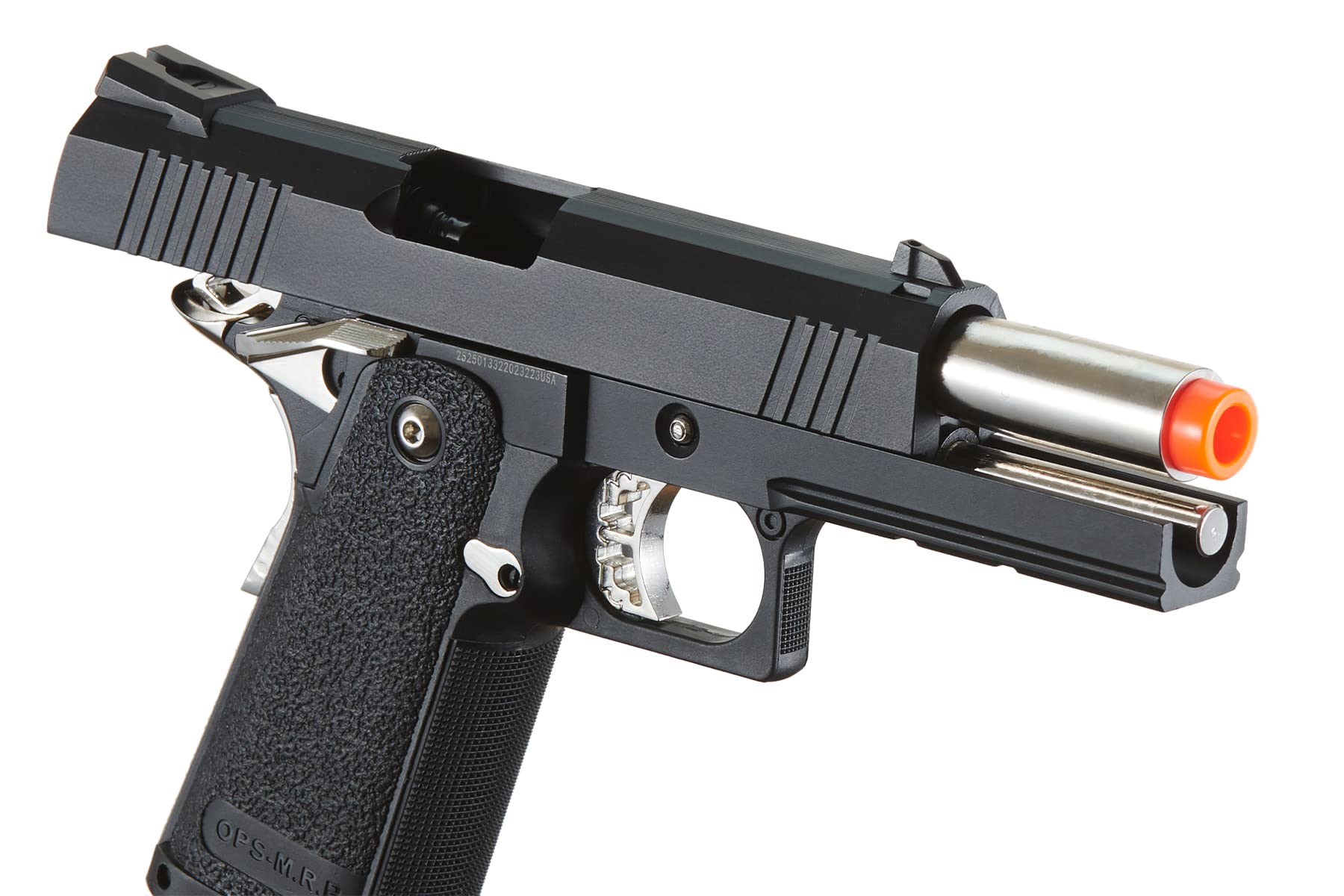 GoldenBall & Eagle Steel 1911 OPS-MRP Hi-Capa 5.1 Gas Blowback Airsoft Pistol - Realistic GBB Airsoft Gun for Tactical Training & Competitive Shooting