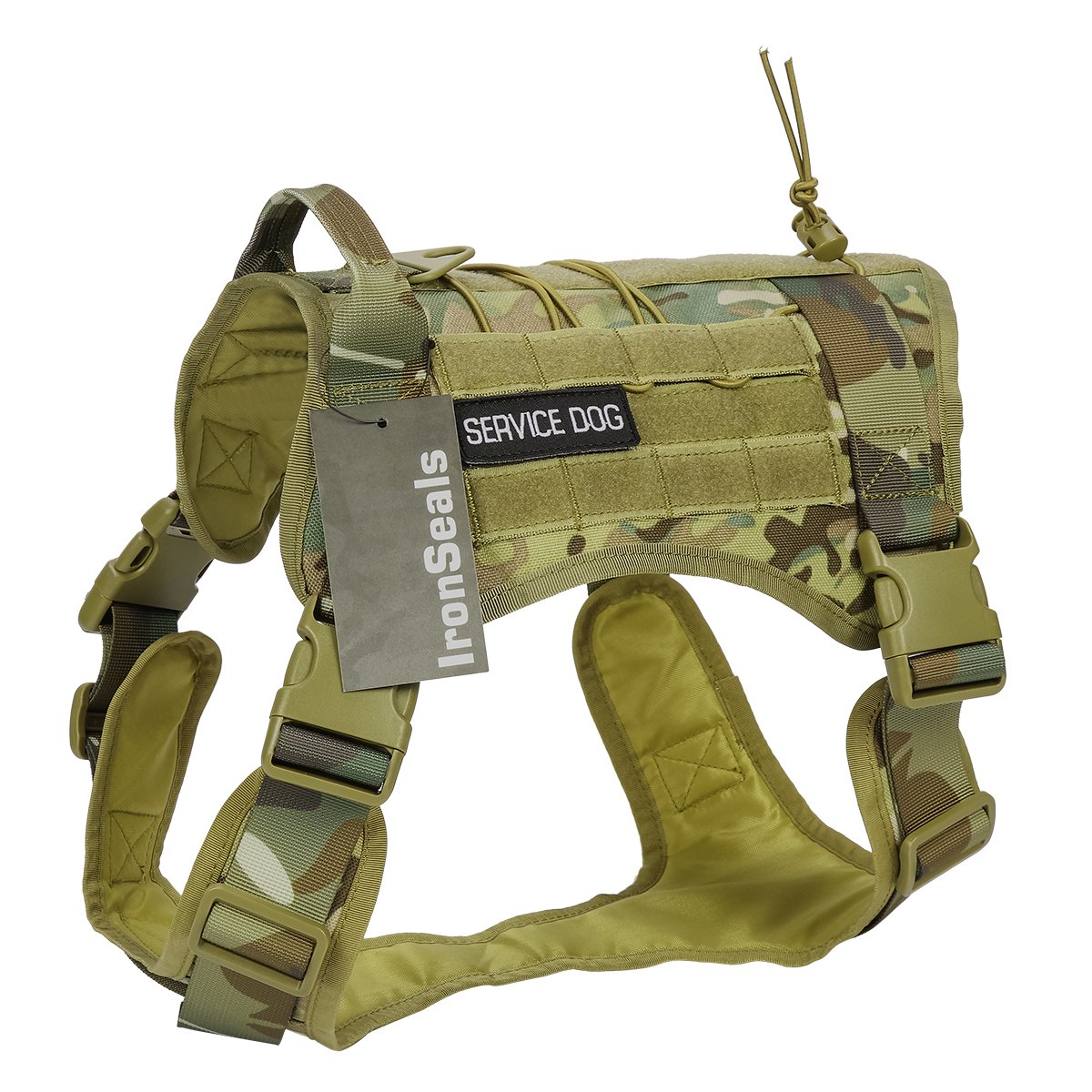 Tactical Dog Vest with MOLLE & Handle - Durable Service Dog Harness for Patrol, Training & Outdoor Adventures | Perfect for Police K9, Military Dogs & Search & Rescue Missions