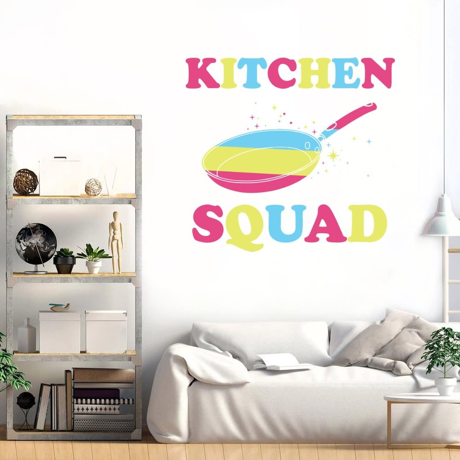 Kitchen Squad Pansexual Vinyl Wall Decal - LGBTQ+ Pride Stickers, Rainbow Equality Wall Art for Nursery, Living Room & Bedroom Decor - Perfect for Birthday Gifts & Pride Month Celebrations