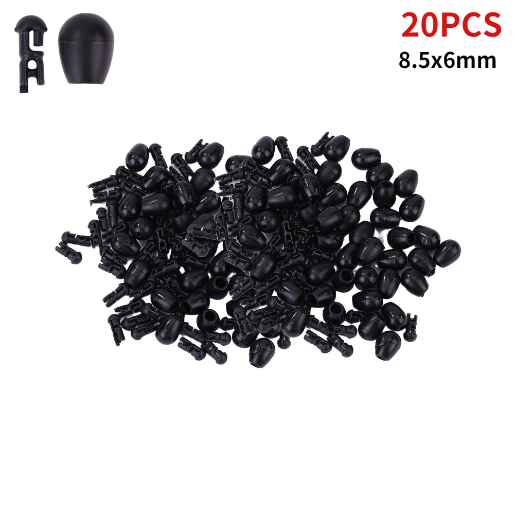 10pcs Black 8.5x6mm