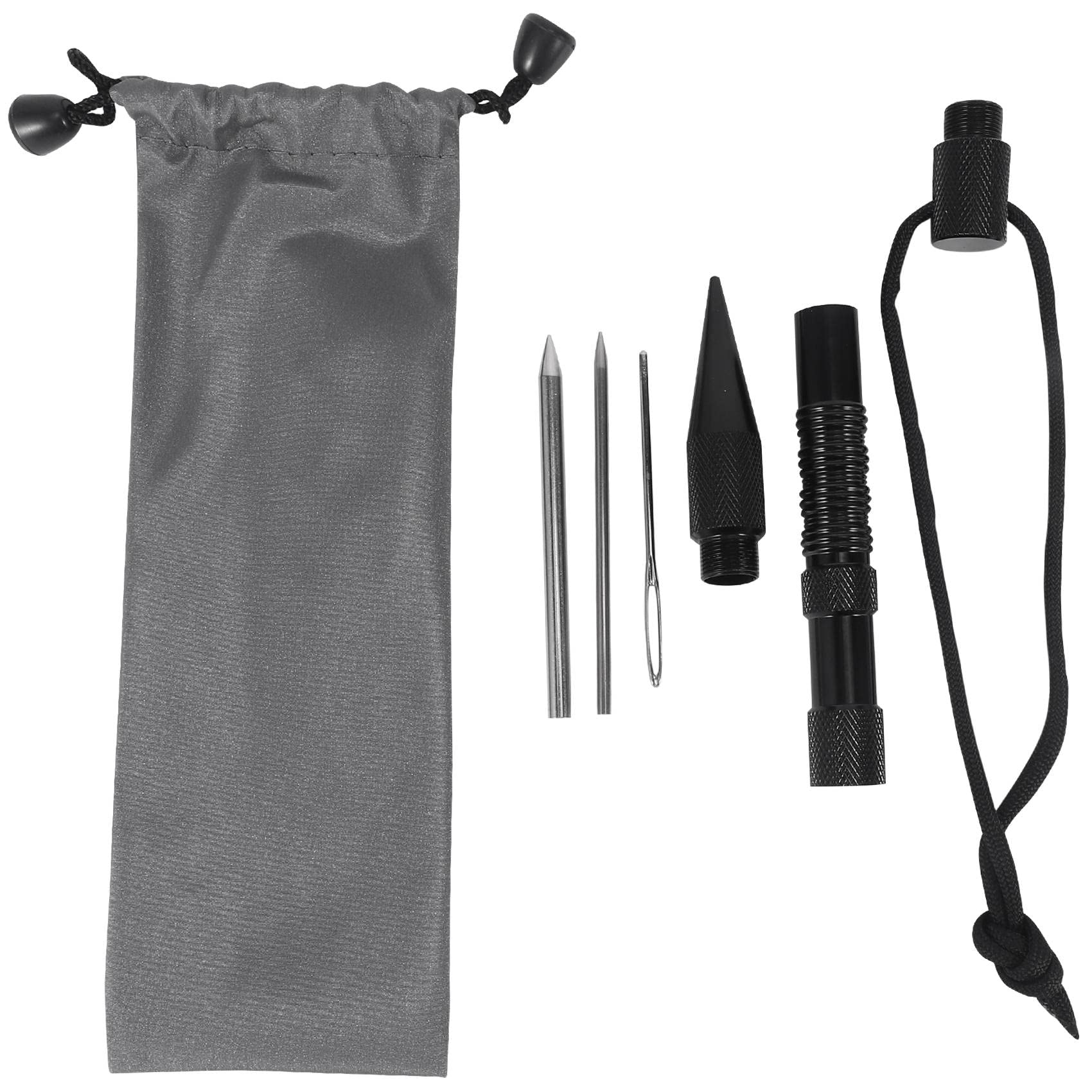 4-Piece Paracord Spike and Lacing Needle Set - Heavy Duty Stitching Fids for Leather Craft & Rope Work - Perfect for Camping, Survival Kits & DIY Projects
