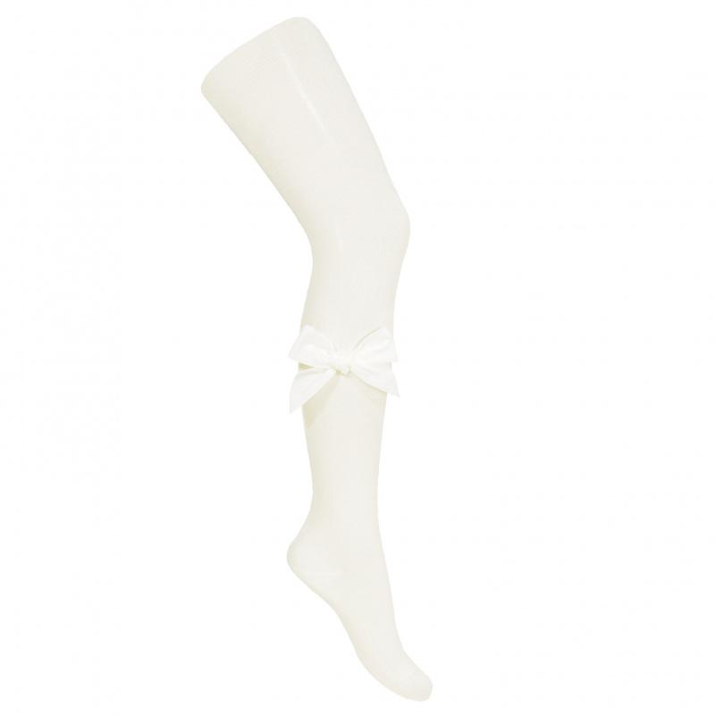 Luxury Cream Velvet Bow Tights for Women - Soft Stretchy Comfortable Leggings for Party, Wedding & Special Occasions