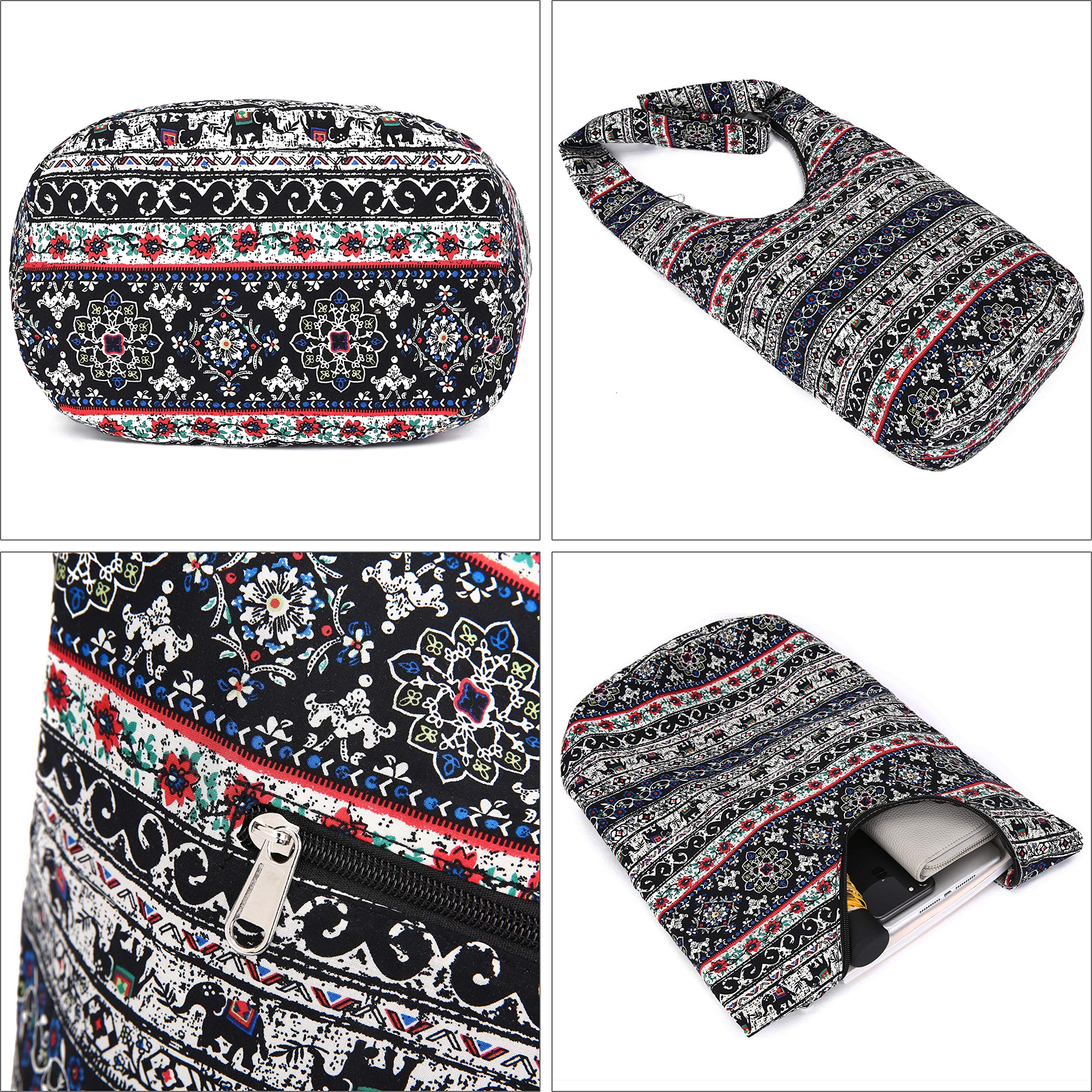 Stylish Women's Canvas Shoulder Bags - Bohemian Crossbody Purse with Animal Print for Everyday Use, Travel & Festival Outfits