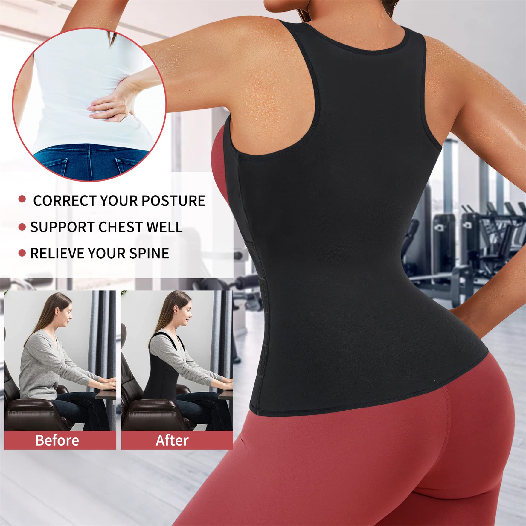 Eleady Premium Neoprene Waist Trainer Corset for Women - Sweat Vest Body Shaper for Weight Loss, Workout & Tummy Control - Perfect for Gym, Yoga & Postpartum Recovery
