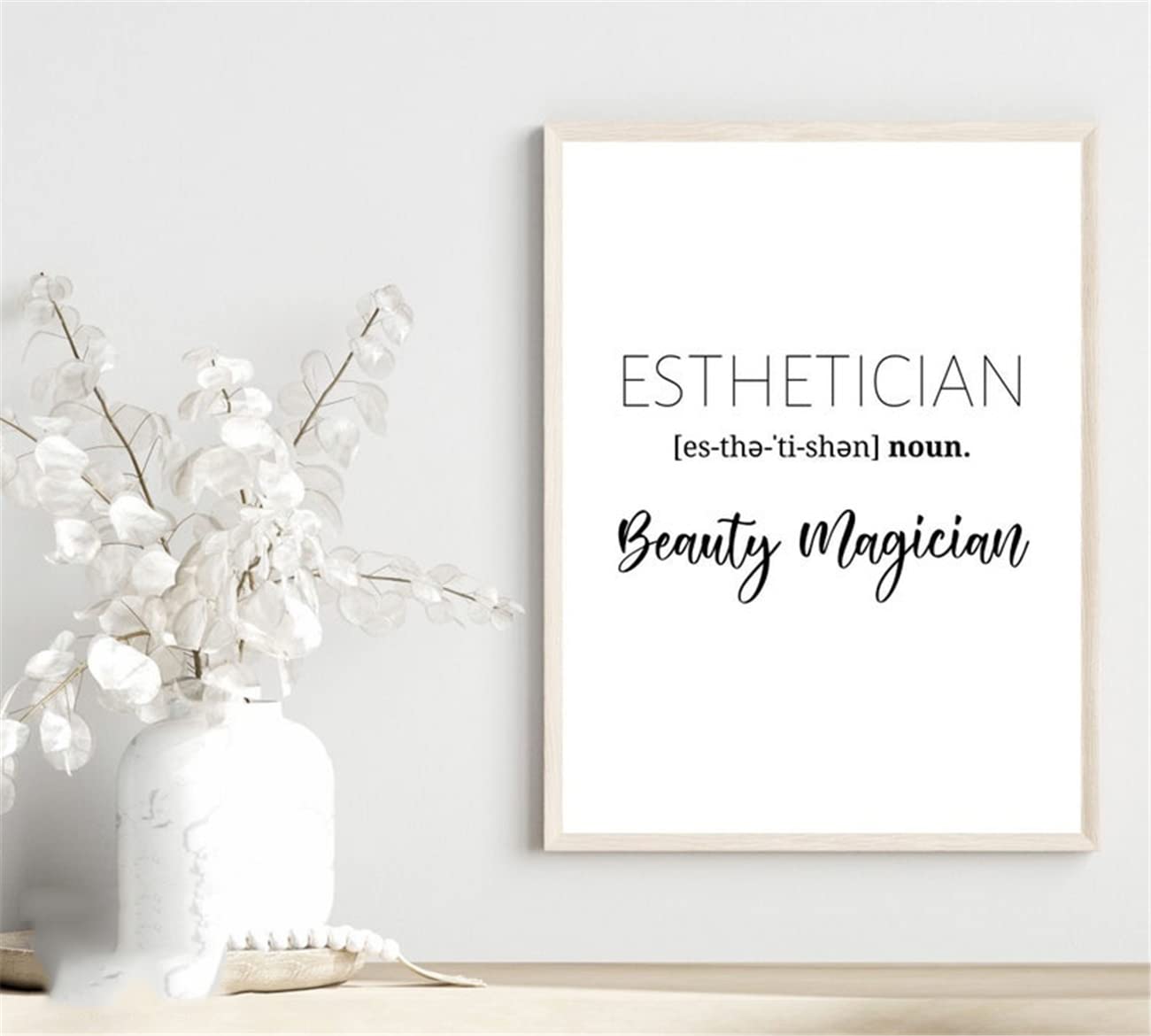 NATVVA Esthetician Beauty Magician Wall Art Poster - Professional Canvas Prints for Spa & Salon Decor, Aesthetic Room Painting, Home Decor for Living Room & Bathroom - Perfect for Relaxation & Self-Care Spaces