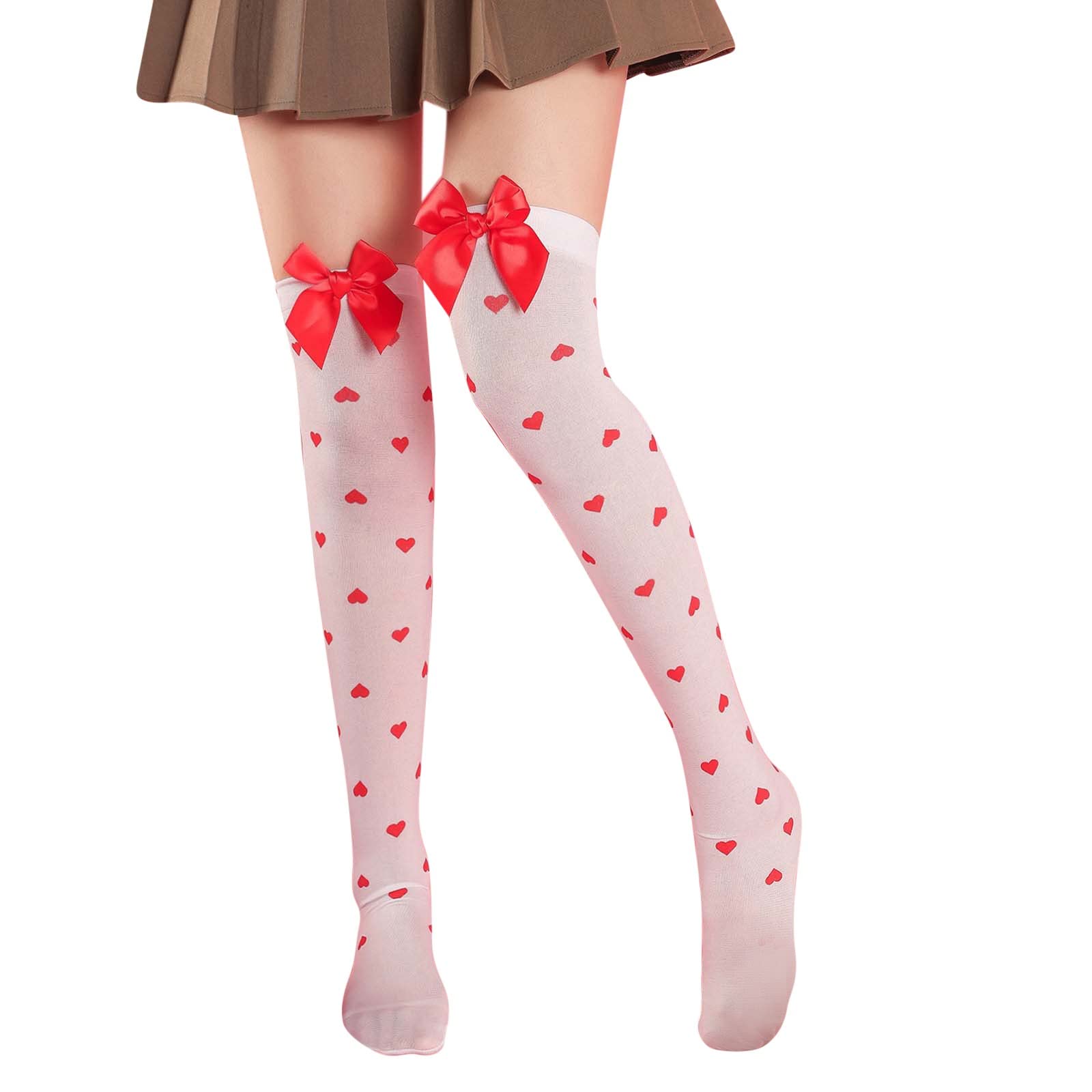 Valentine's Day Heart Print Blister Socks for Women - Cute Love Themed Costume Socks for Girls, Party Accessories & Everyday Wear