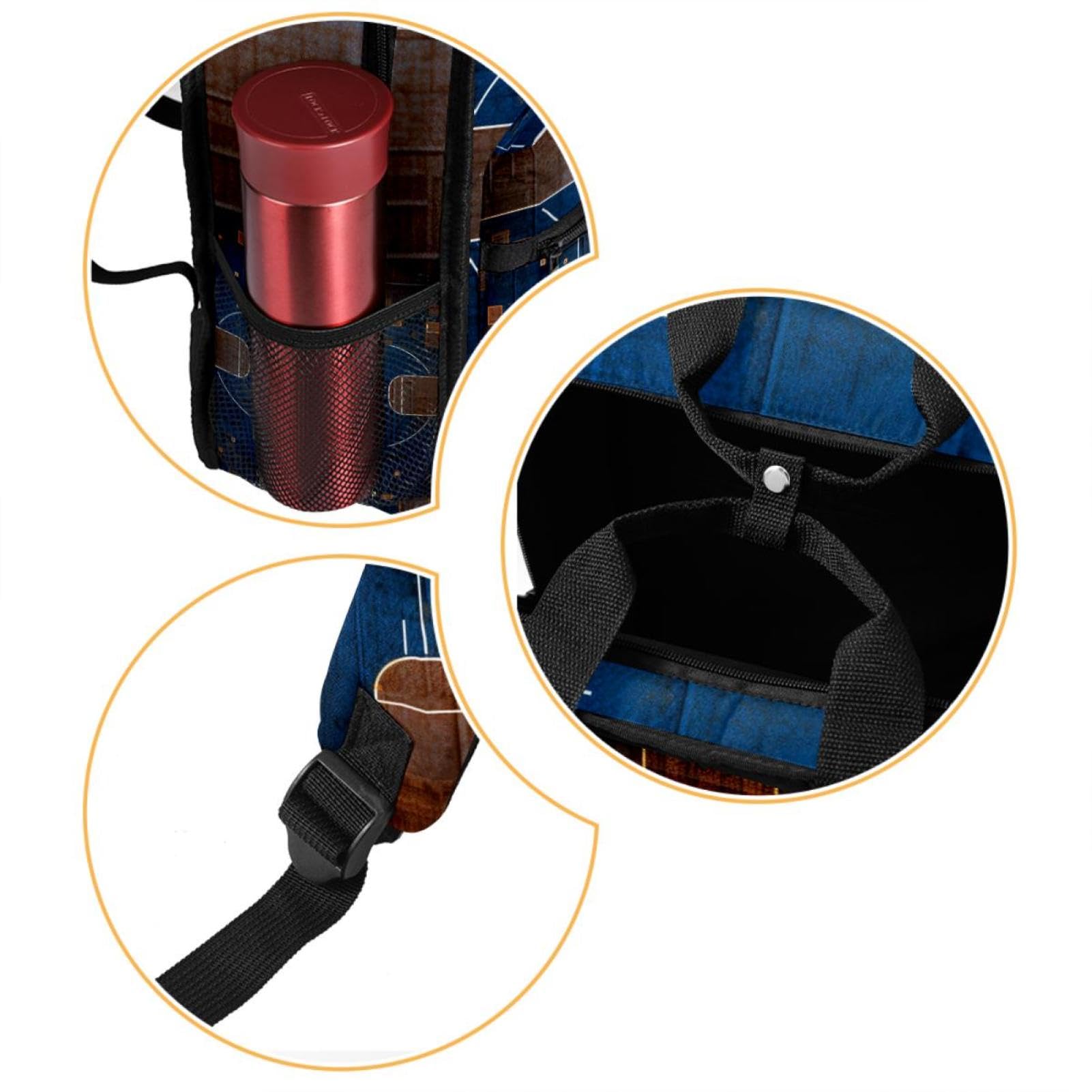 Men's & Women's Travel Backpack - Durable & Stylish Art Basketball Court Design - Perfect for Hiking, Gym & Daily Commute