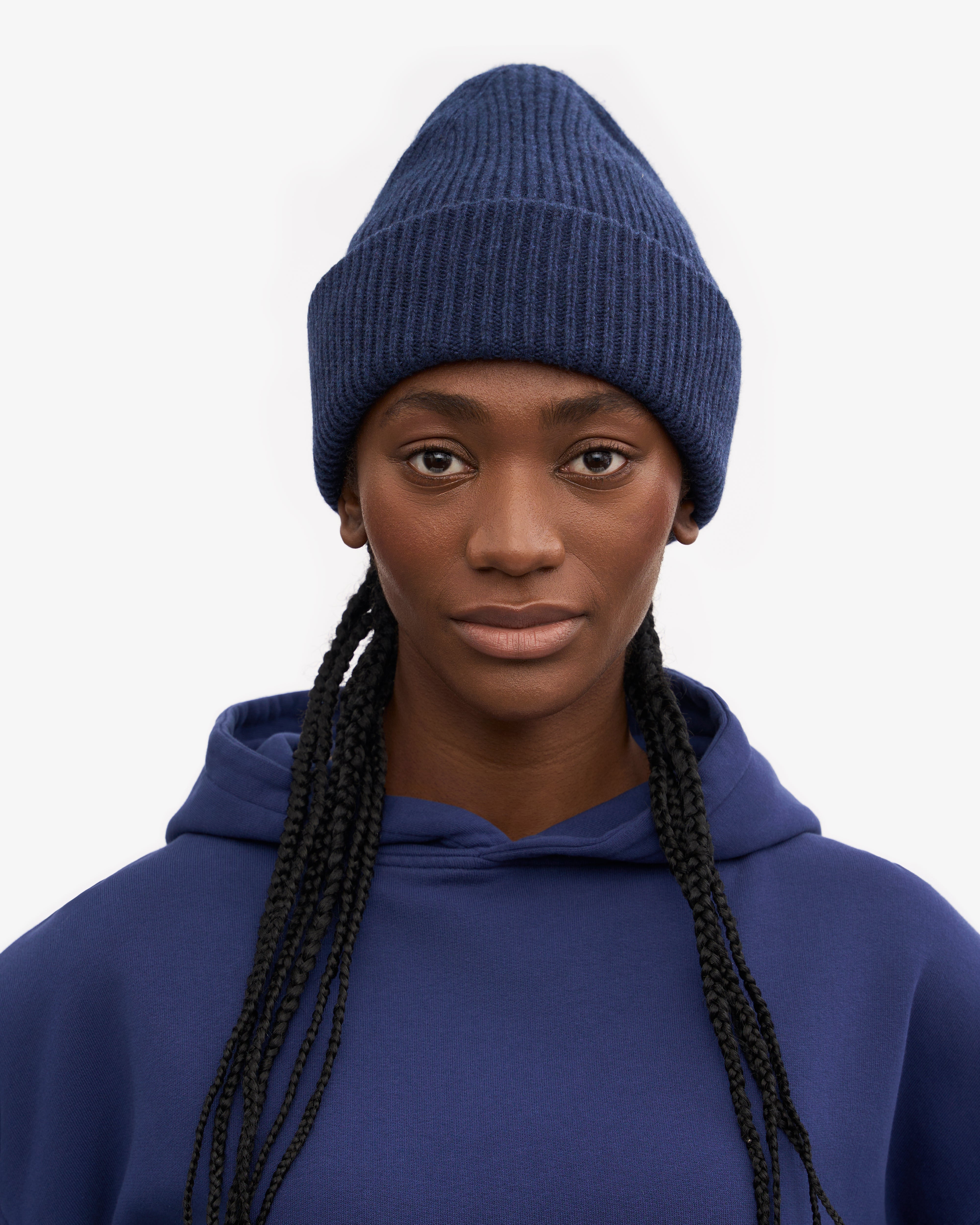 Premium Merino Wool Beanie for Men & Women - Soft & Warm Winter Hat in Marine Blue - Perfect for Skiing, Hiking & Outdoor Activities