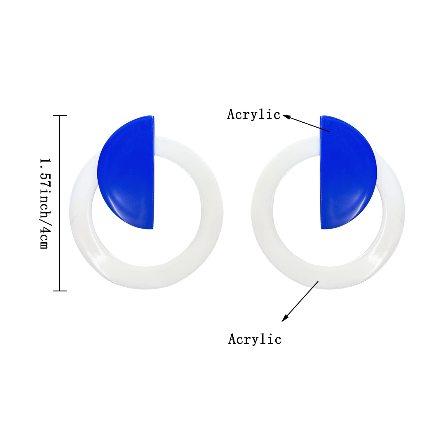 Hollow Round Acrylic Earrings for Women - Geometric Statement Hoop Drop Dangle Earrings - Fashion Resin Acetate Jewelry for Girls | Perfect for Parties, Weddings & Everyday Wear