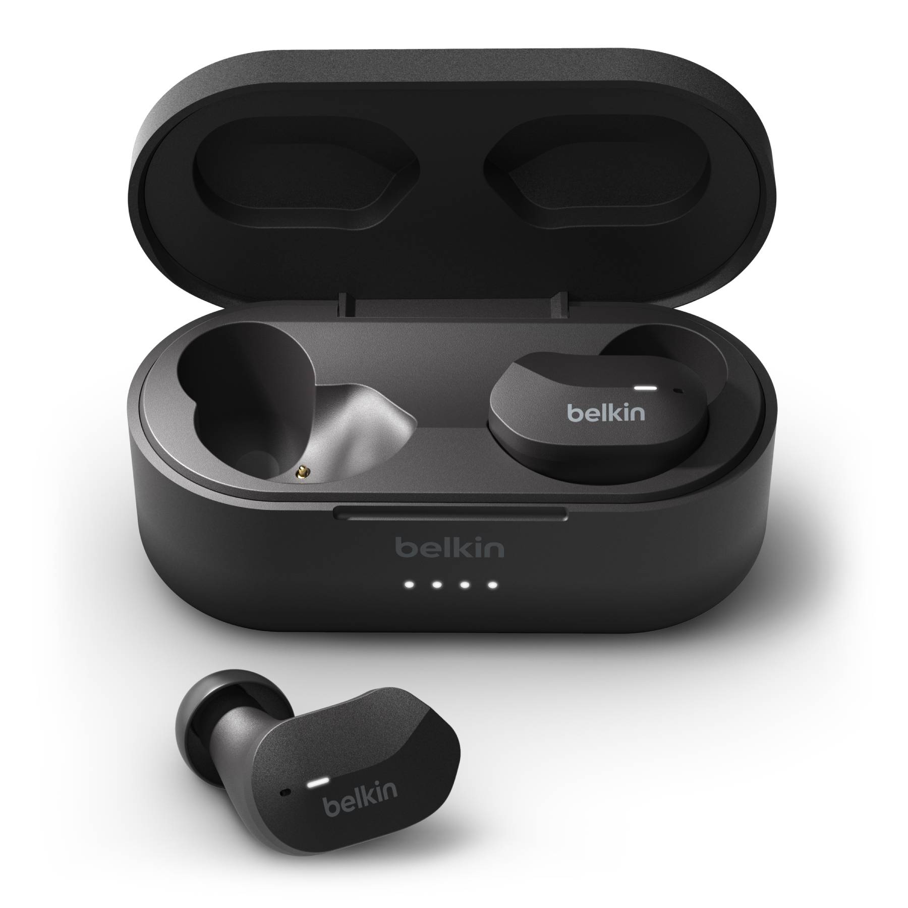 Belkin SoundForm True Wireless Earbuds - Bluetooth 5.0 Headphones with Mic, IPX5 Waterproof, 24H Battery Life for Running, Workouts & Commuting