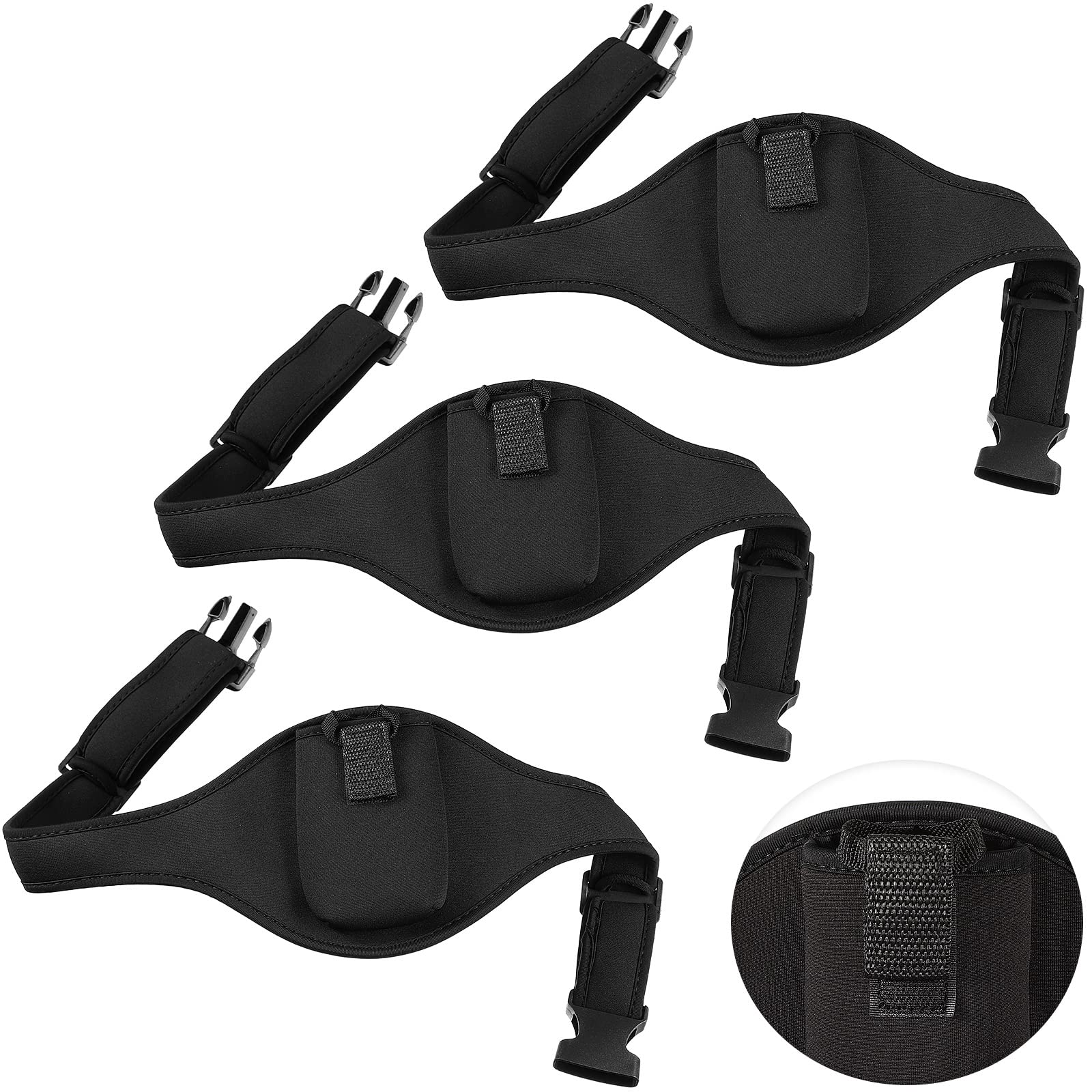 Weewooday 3 Pack Wireless Microphone Belt - Professional Mic Holder Waistband for Theatre, Fitness Instructors & Public Speakers | Durable Black Waist Bag for Hands-Free Audio Equipment | Perfect for Performances, Gym Classes & Outdoor Events