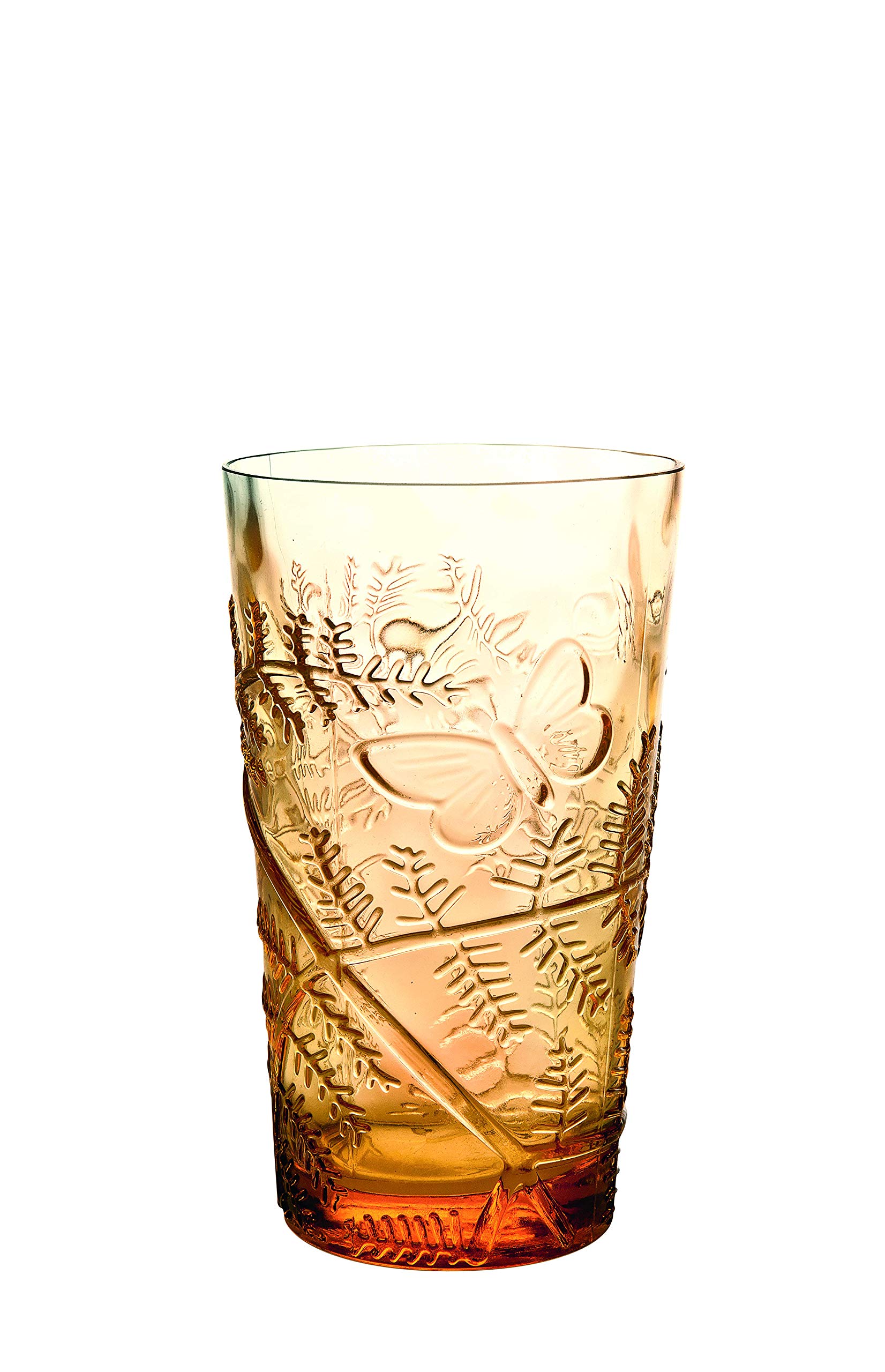 Vista Alegre Casa Alegre Eden Highball Glasses Set of 6 - Amber Multicolored Drinking Glasses for Cocktails, Juice & Beverages - Perfect for Home Bar, Parties & Dinner Entertaining