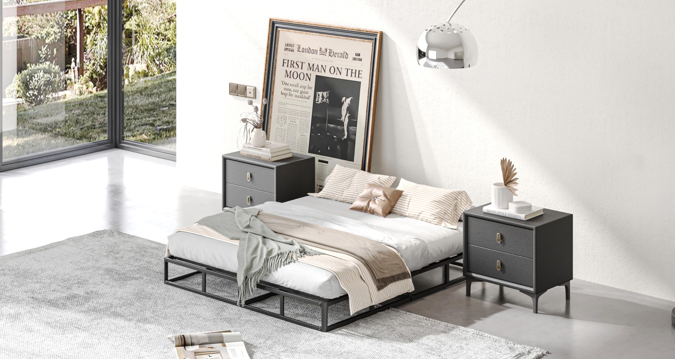 7 Inch Queen Box Spring - Heavy Duty Metal Frame with Fabric Cover, 3500lbs Max Weight Capacity, Easy Assembly Mattress Foundation - Perfect for Bedroom, Guest Room, and Dormitory Use