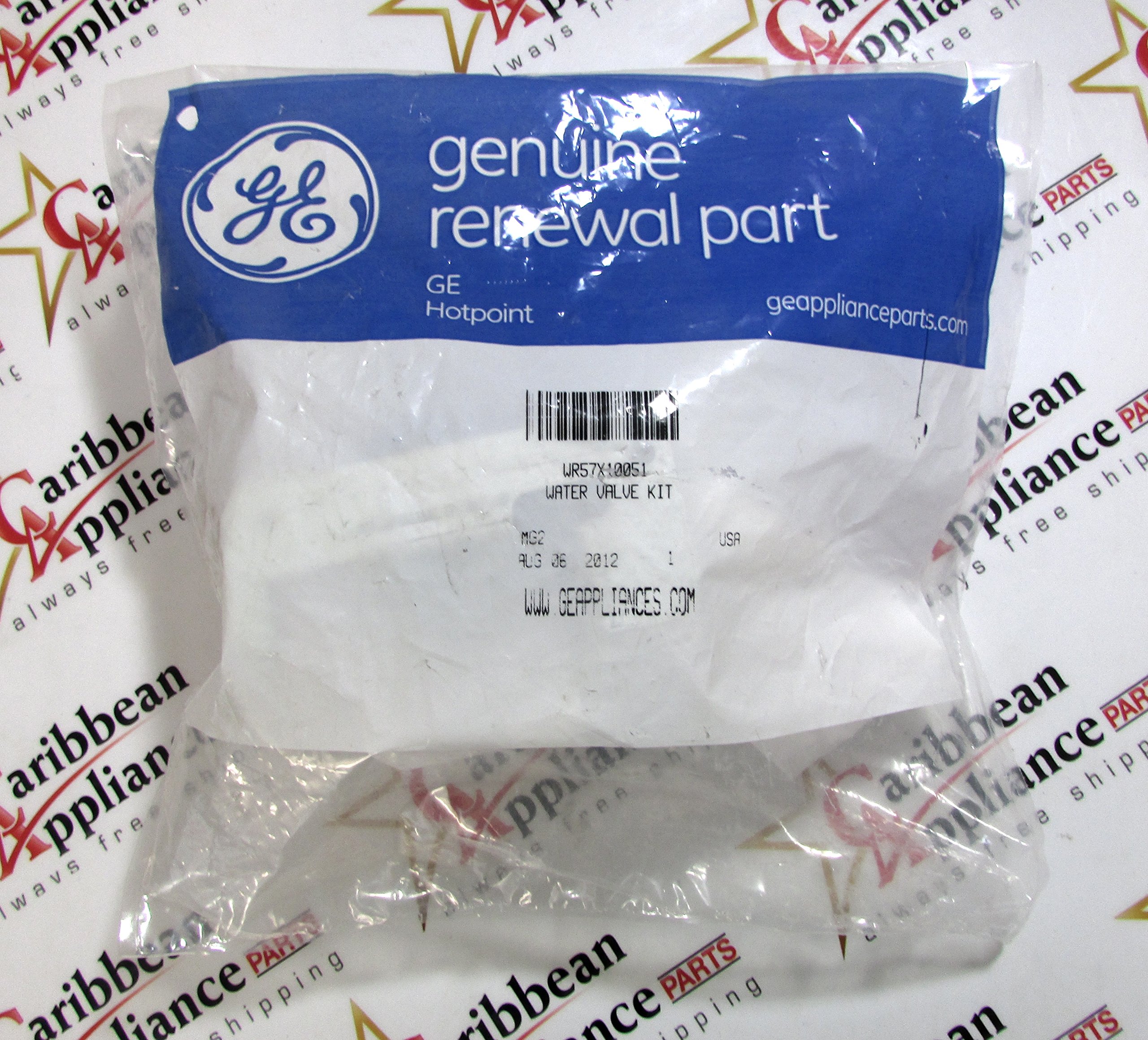 GE WR57X10051 Double Solenoid Water Valve for Refrigerator Ice Maker - White | Replacement Part for GE Appliances | Perfect for Kitchen & Home Use