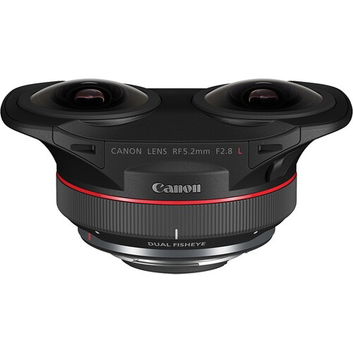 Canon RF 5.2mm f/2.8L Dual Fisheye 3D VR Lens for 360° Video & Virtual Reality Photography - Perfect for Vlogging, Live Streaming, and Immersive Content Creation