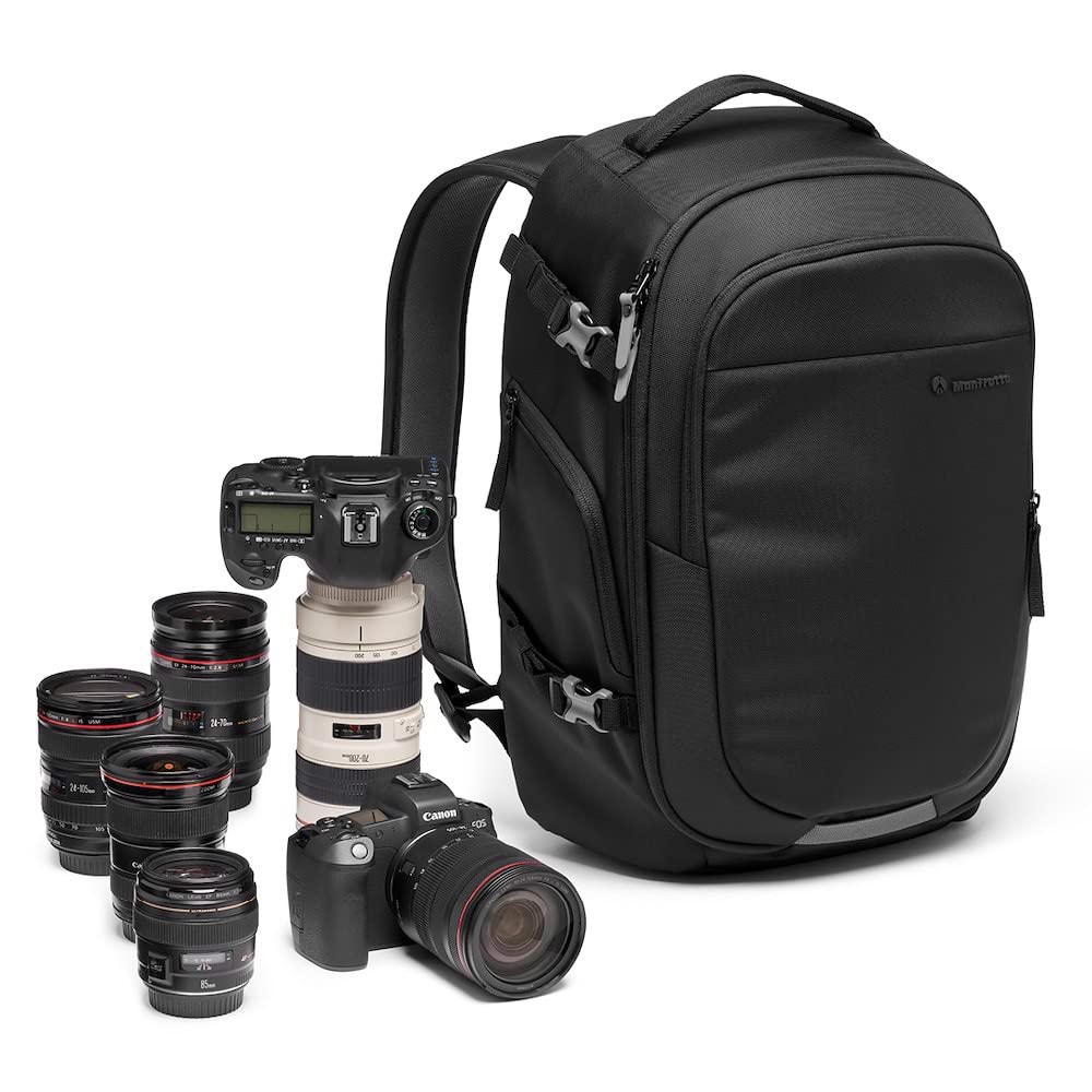Manfrotto Advanced Gear III Camera Backpack - DSLR/Mirrorless Camera Case with Laptop Compartment, Adjustable Padded Dividers & Tripod Mount - Perfect for Travel, Hiking and Professional Photography