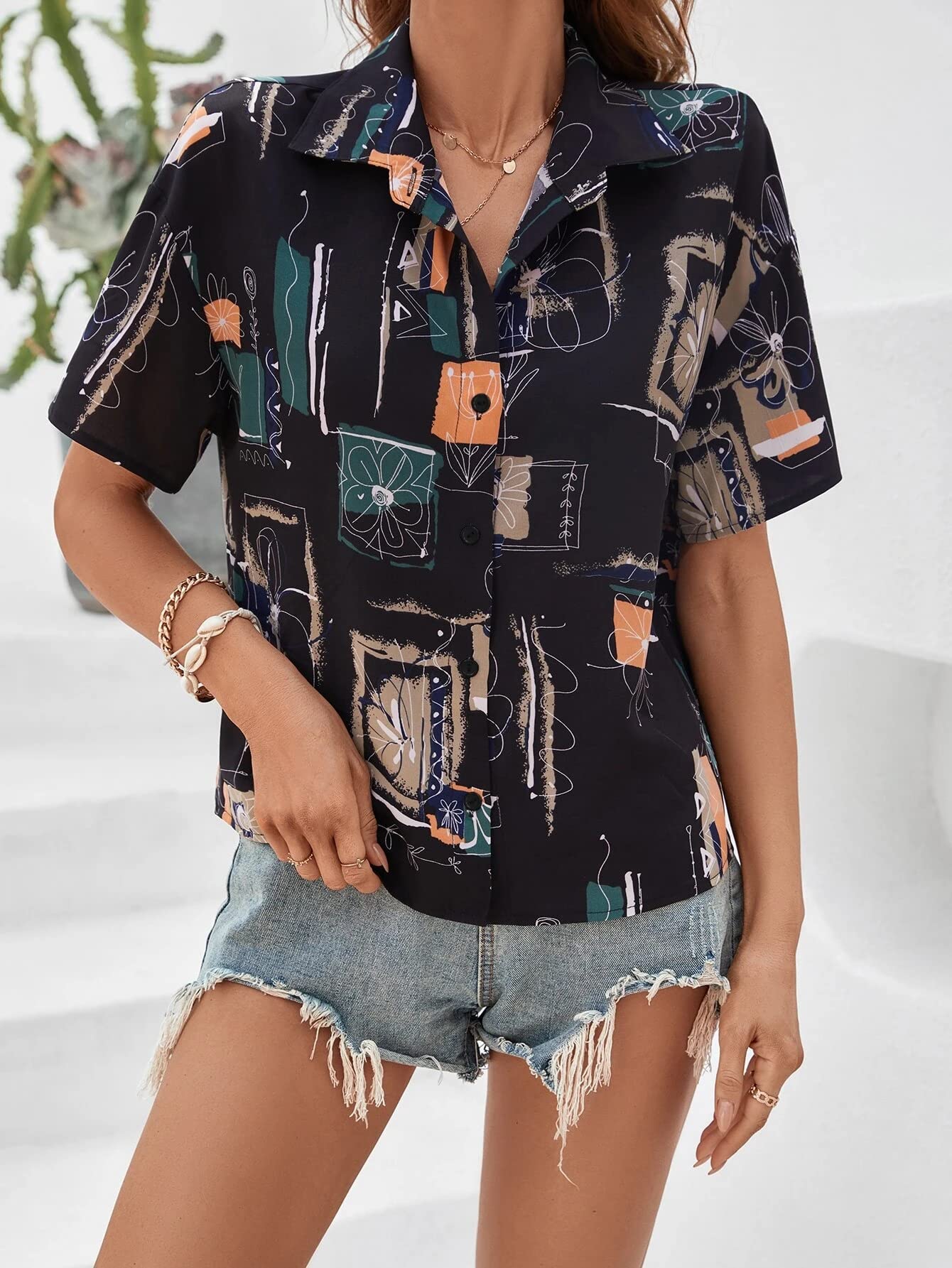 Stylish DHRUVI TRENDZ Women's Long Sleeve Oversized Shirt - Casual Loose Fit Tunic Top for Everyday Wear | Perfect for Work, Outings & Relaxing at Home