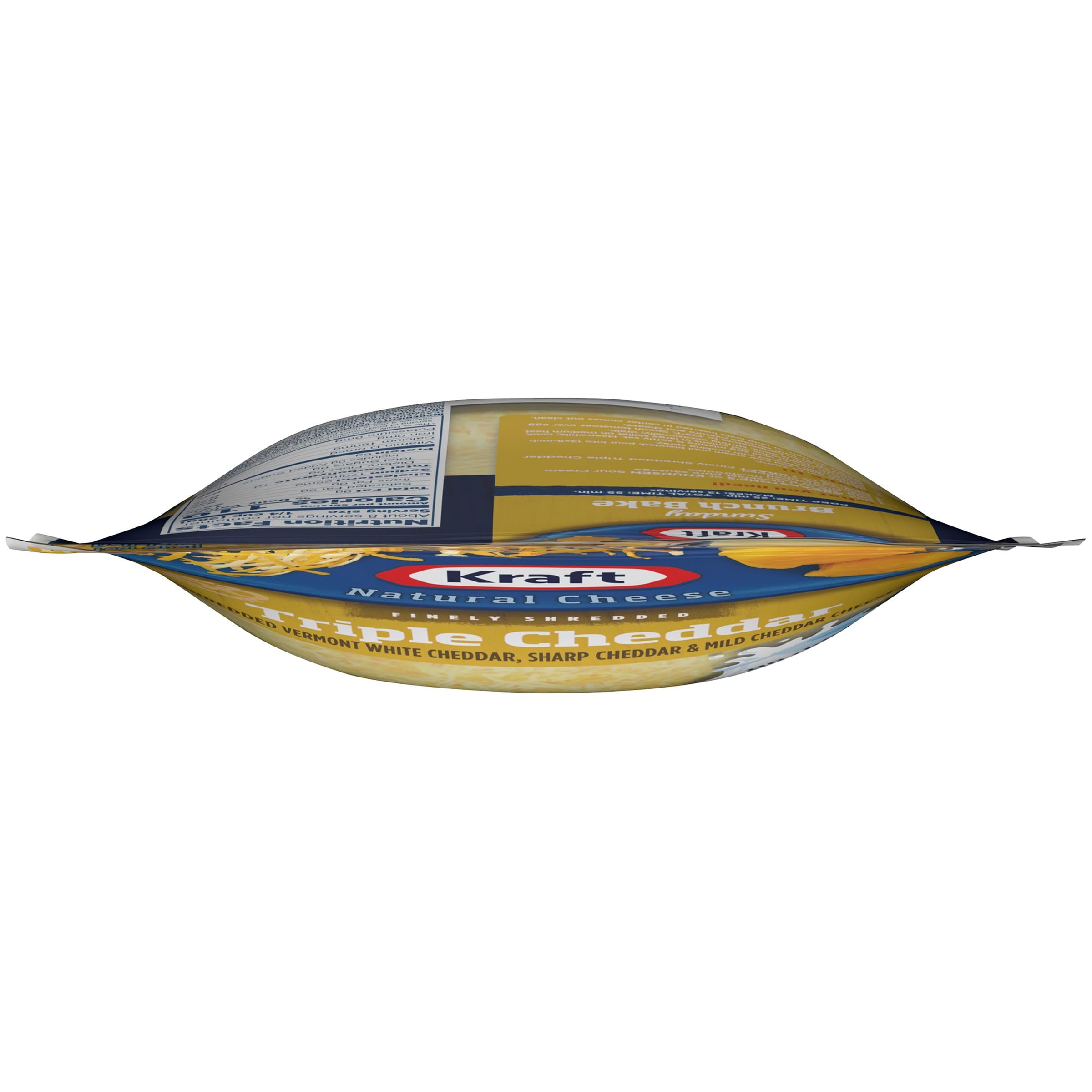 Triple Cheddar Shredded Cheese - Kraft Natural Finely Shredded (8 oz Pouch) - Perfect for Tacos, Pasta & Sandwiches