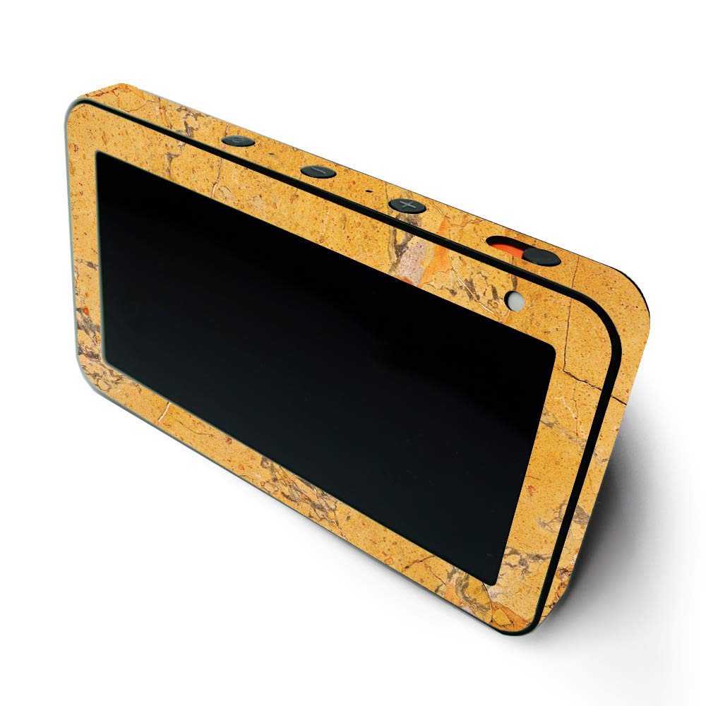 MightySkins Vinyl Protective Skin Cover for Amazon Echo Show 5 (1st & 2nd Generation) - Saffron Marble Design | Easy to Apply & Remove | Durable USA-Made Wrap | Perfect for Home & Office Decor