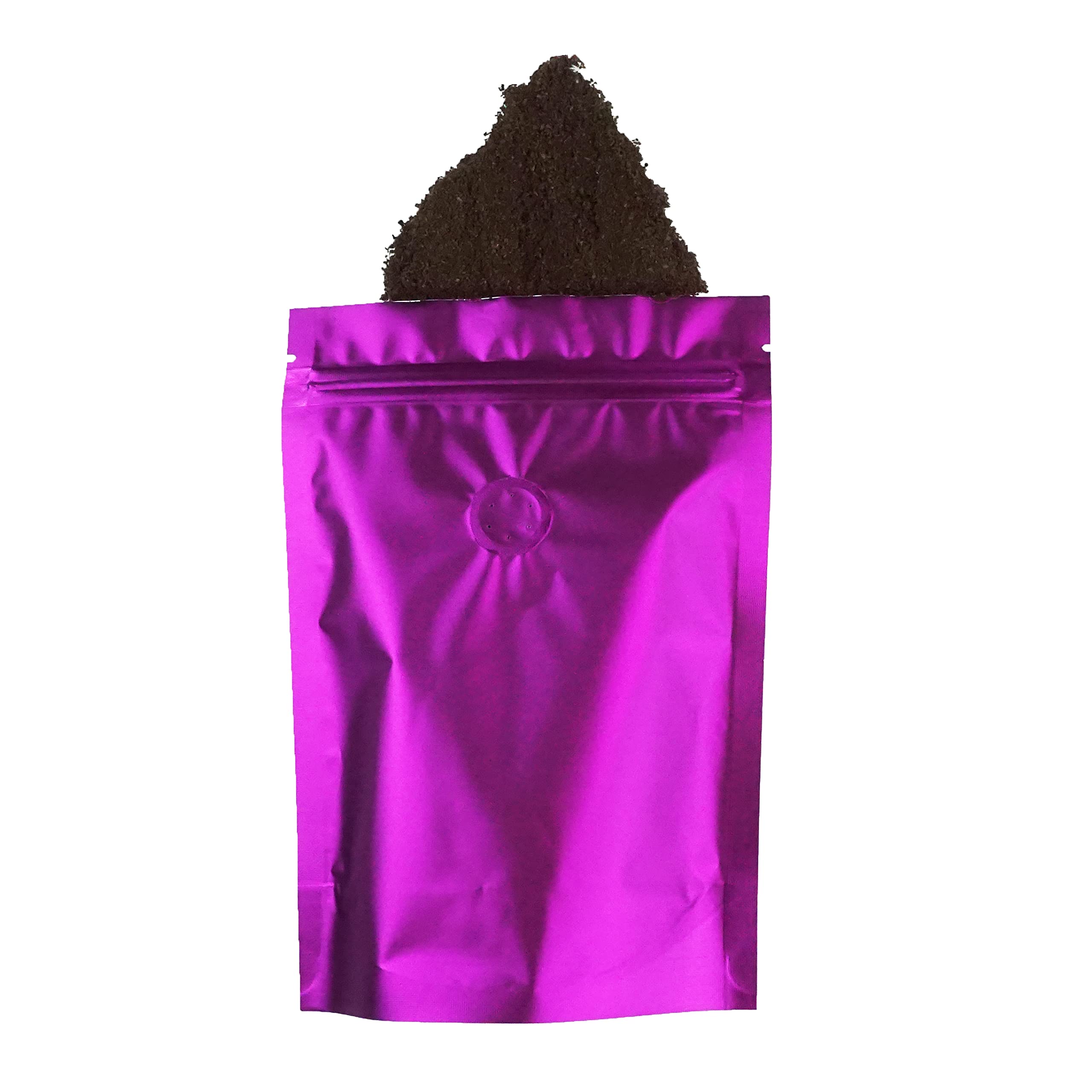 Premium Foil Coffee Bags with Zipper & Degassing Valve - Airtight Storage for Whole Bean & Ground Coffee (6oz, Purple, 50-Pack) - Perfect for Home Brewing, Coffee Shops & Gifting