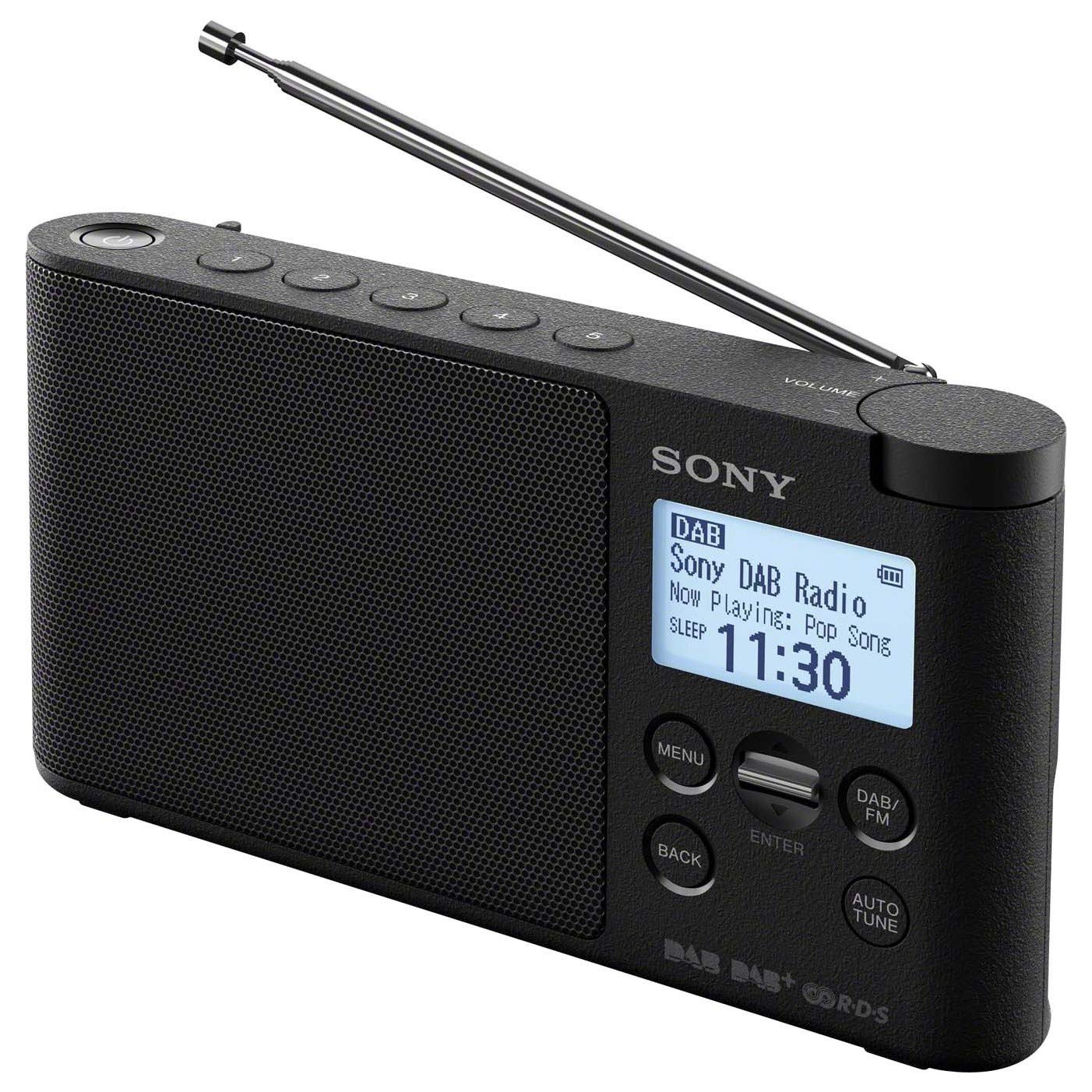 Sony XDR-S41D Digital Portable Radio with DAB/DAB+/FM RDS - Black | Compact Travel & Emergency Radio for Home, Camping, and Outdoor Adventures