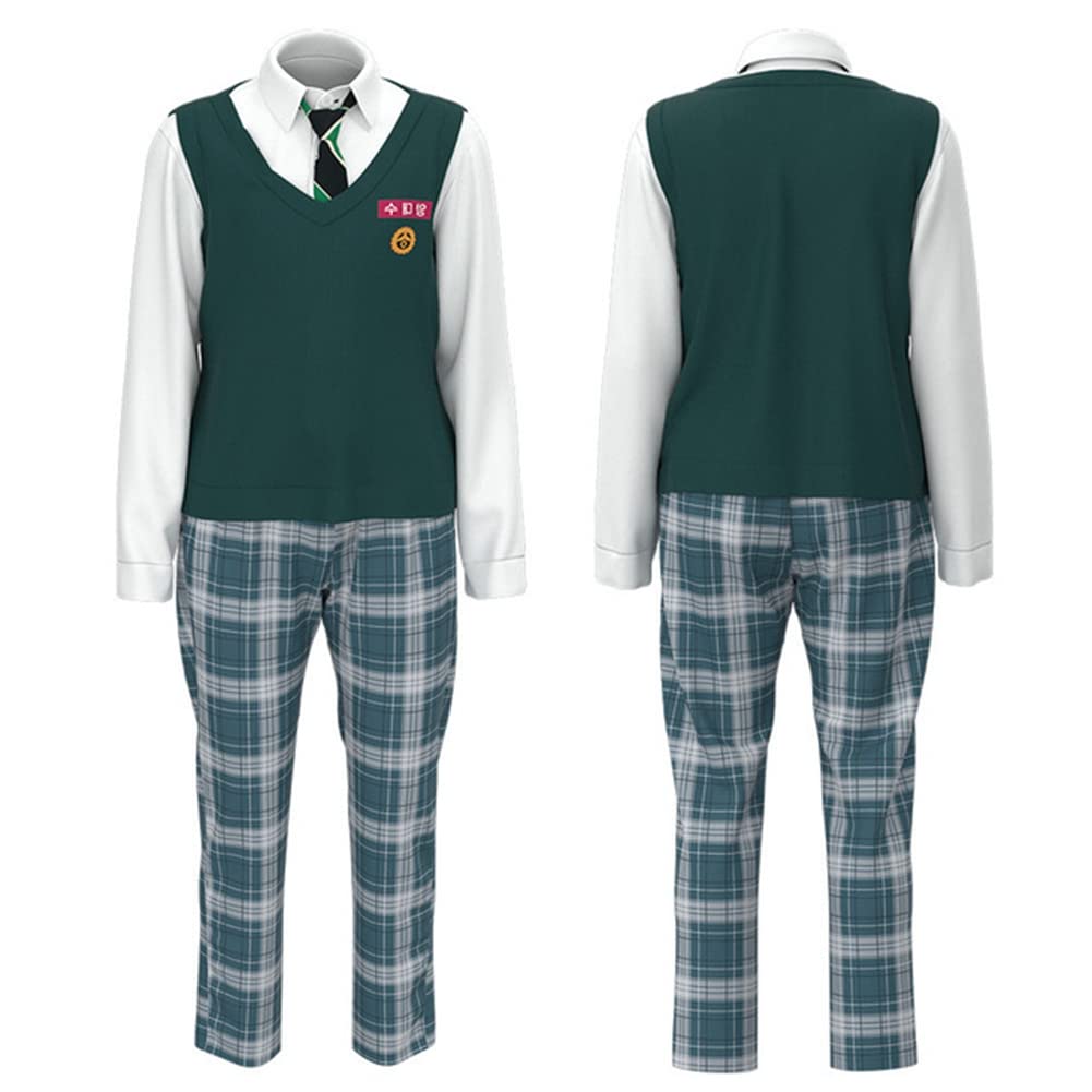 All of Us Are Dead School Uniform Costume Set - Unisex Halloween Cosplay Outfit for Men & Women | Zombie Apocalypse Party, TV Show Theme Dress-Up