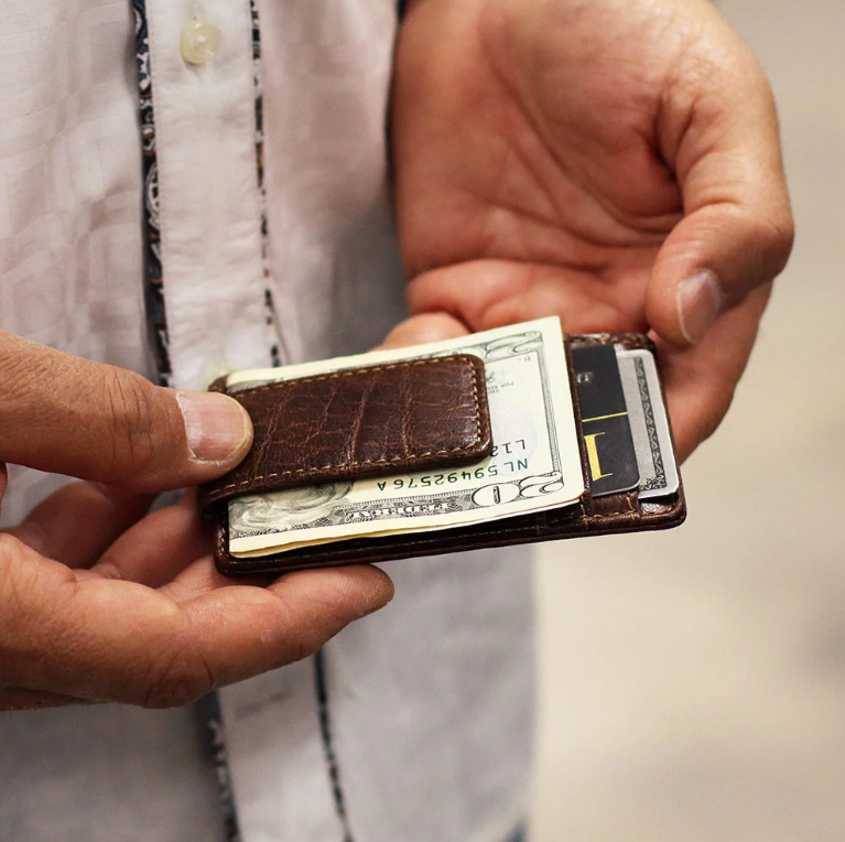Jack Georges Voyager Magnetic Money Clip - Slim RFID Blocking Wallet for Men - Perfect for Travel, Business & Everyday Use