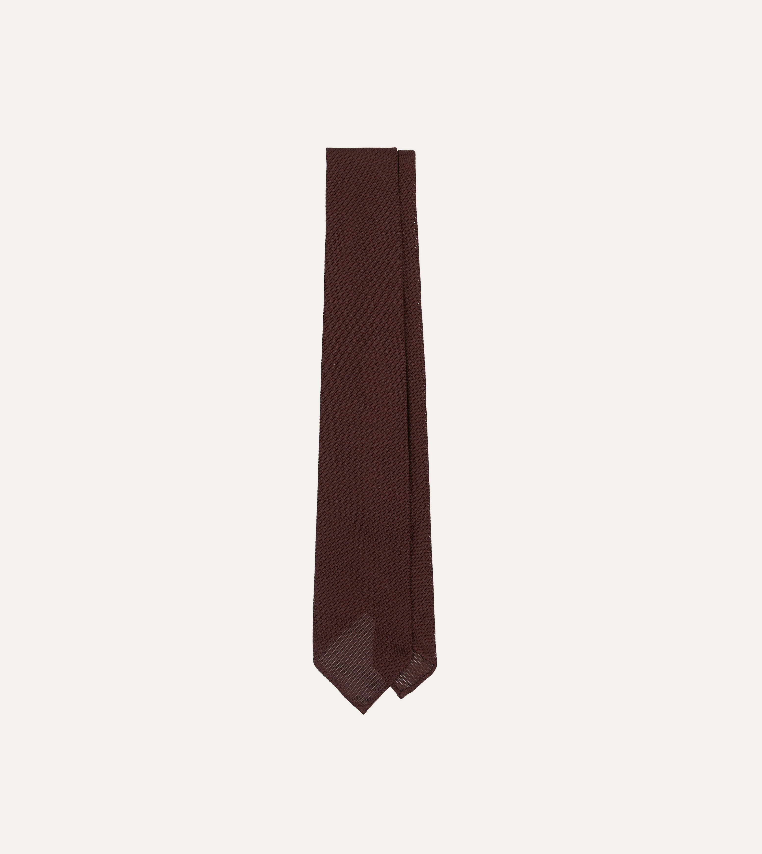 Premium Burgundy Grenadine Silk Tie - Hand Rolled Fine Woven Necktie for Men | Perfect for Weddings, Business Meetings & Formal Occasions