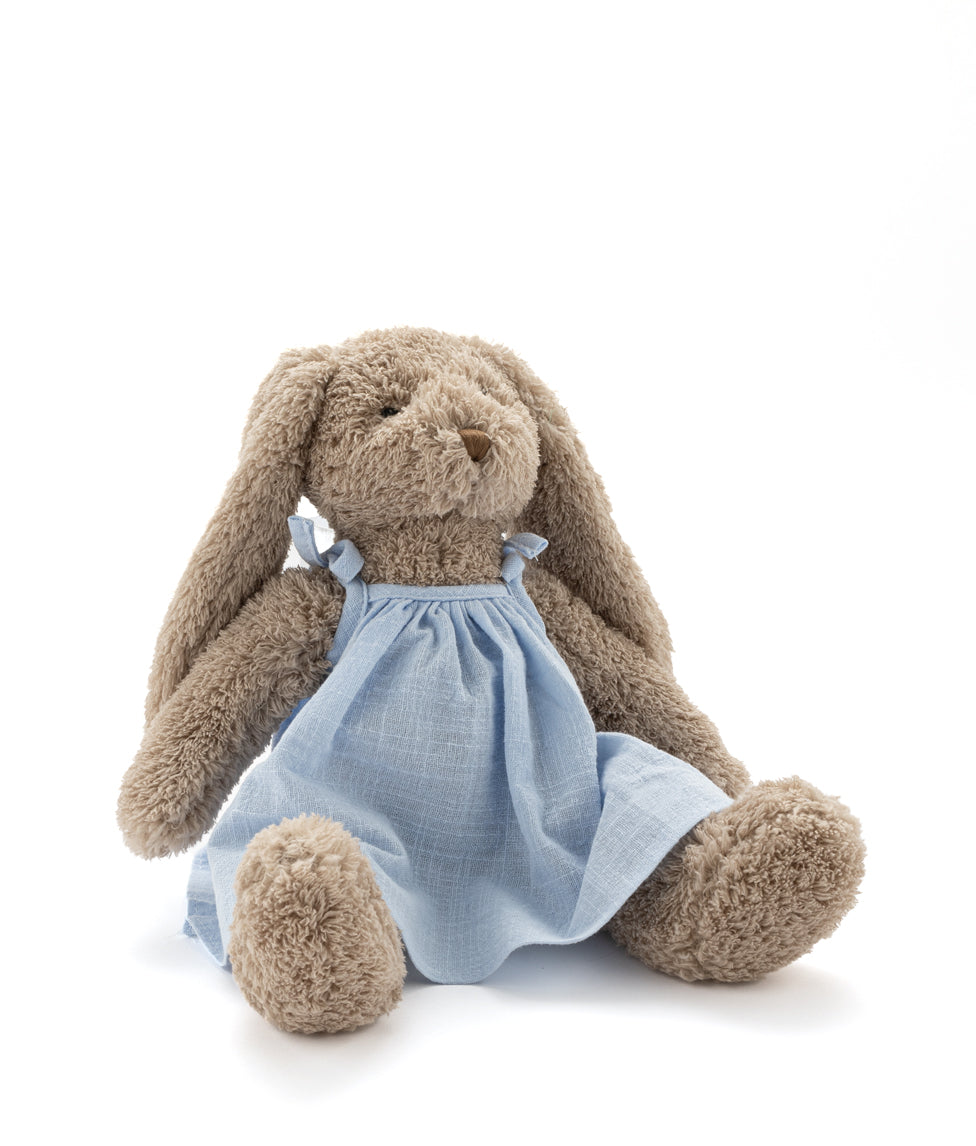 Personalized Mrs Honey Bunny Plush Toy - Baby Blue Stuffed Animal for Kids, Nursery Decor, Easter Gift & Baby Shower Present