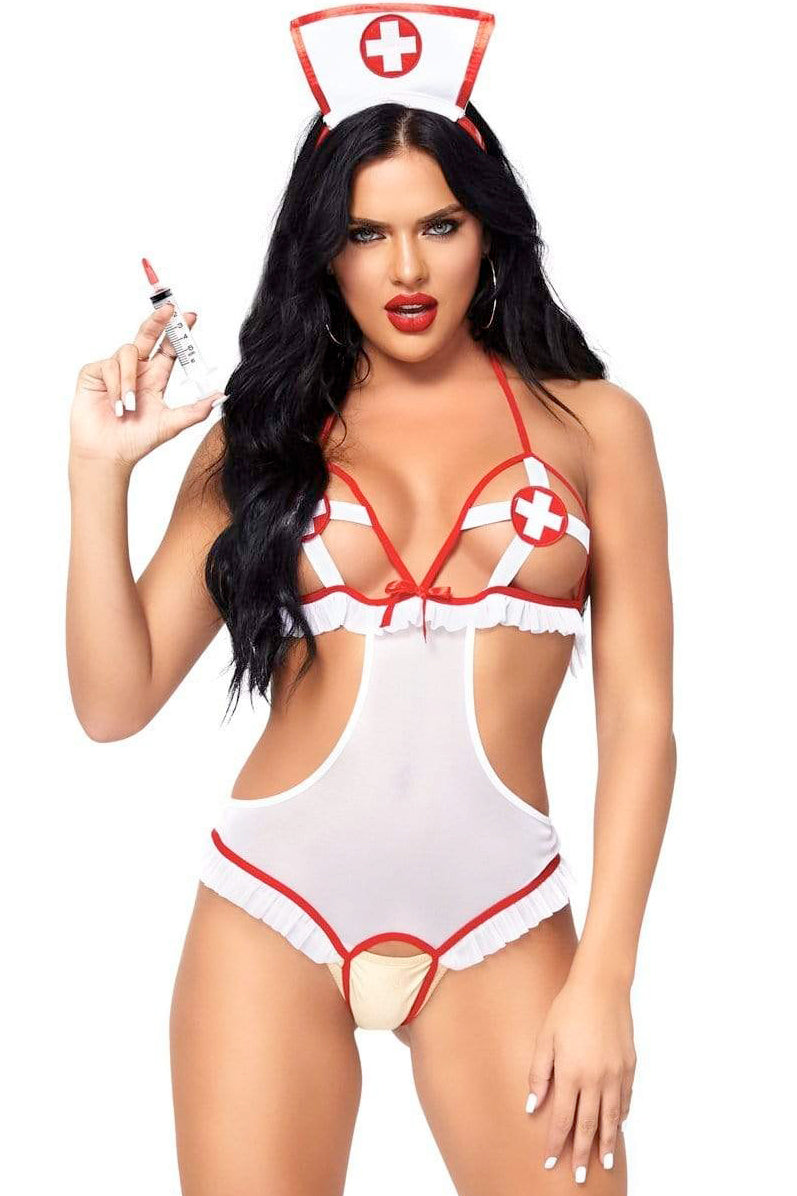 Sexy Nurse Costume for Women - Halloween, Role Play & Boudoir Lingerie Outfit