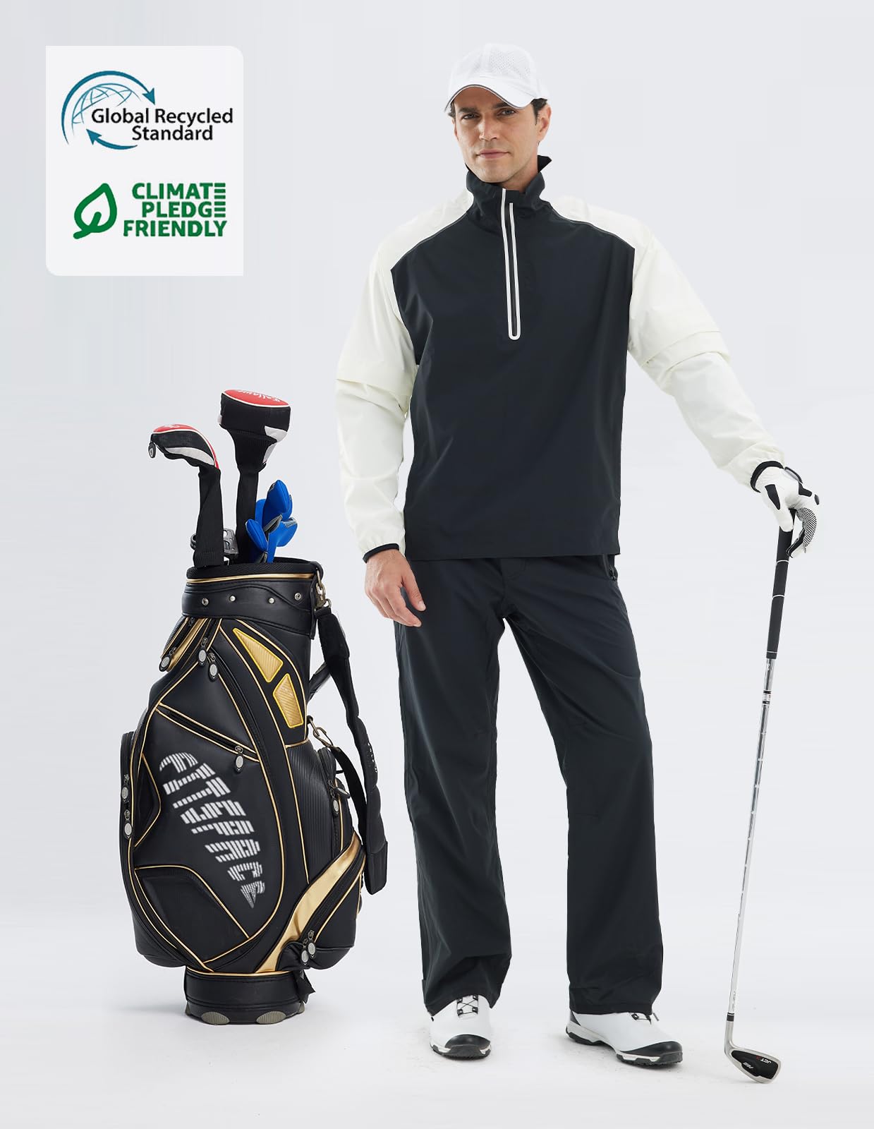 Waterproof Golf Rain Jacket for Men - 20K Performance Lightweight Windbreaker for Golf, Hiking & Outdoor Sports - Stay Dry in All Weather Conditions